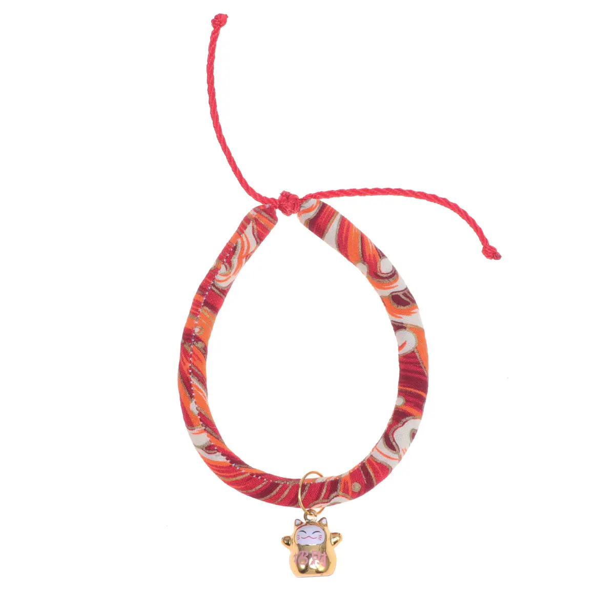 Cat Bell Collar Personalized Tie Adjustable Handcraft Pet Supplies Japanese for Cats Walking