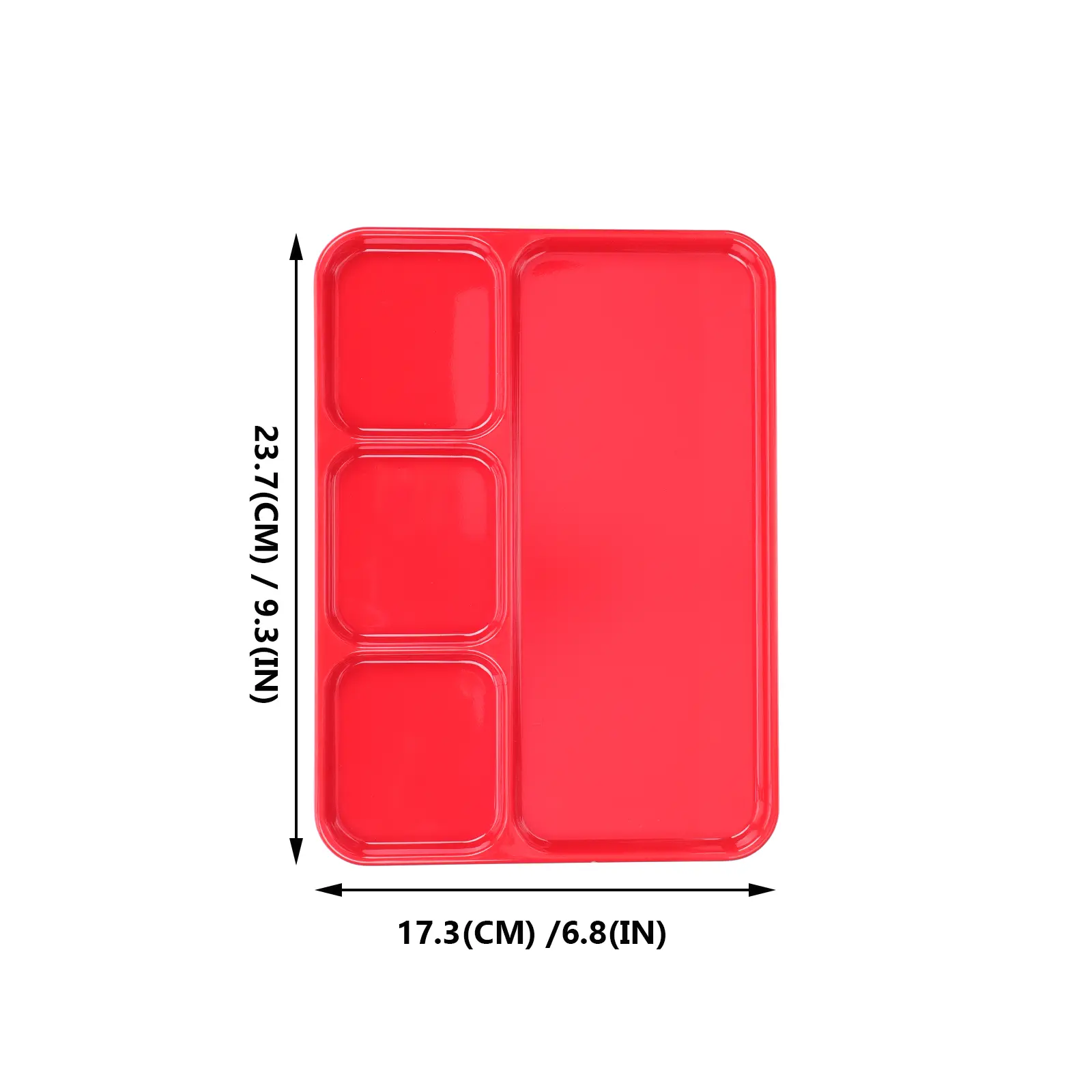 2pcs Home Food Serving Plate Multi Grids Sauce Barbecue Plate With Divided Compartments For Meals Buffet Household Use