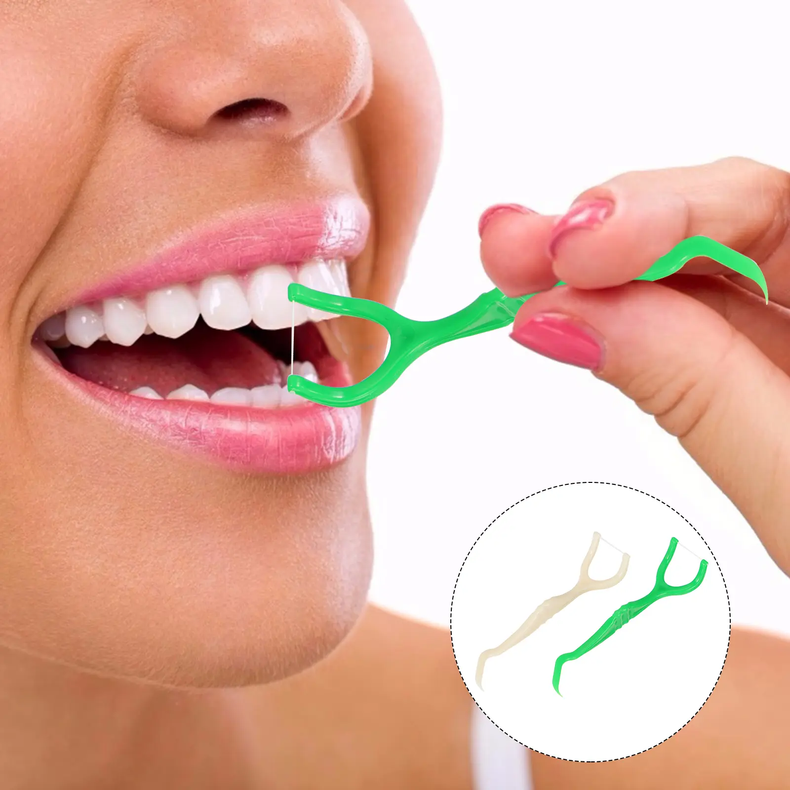 Dental Floss Picks Teeth Cleaning Tools Reusable Plastic Sticks Floss Toothpicks Prevent Bad Breath Gingivitis Healthy al Family