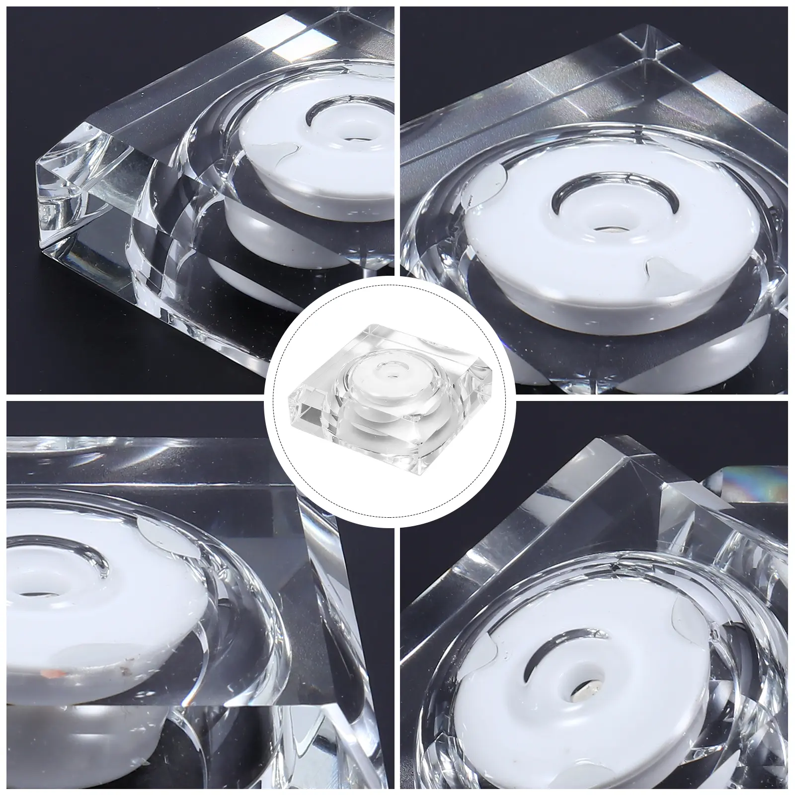 2 Pcs Lamp Aquarium Lamp White Crystal Waterproof Creative Light Decorative Night Light for Bedroom Aquarium Fish Tank