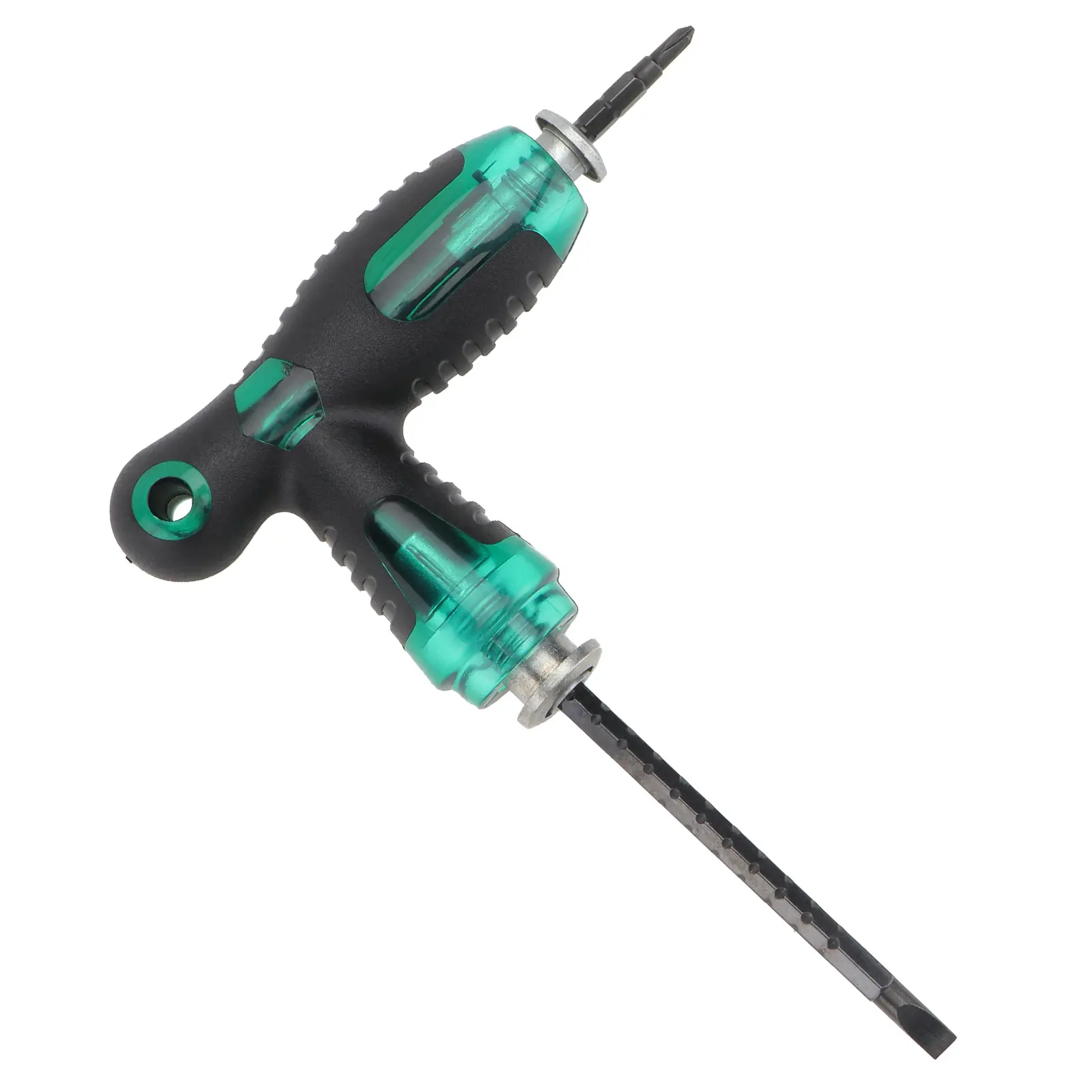 shaped Screwdriver Double Rod Steel Green Hand Tool for Electronics Computer Watch Jewelry Repair Non slip Rubber