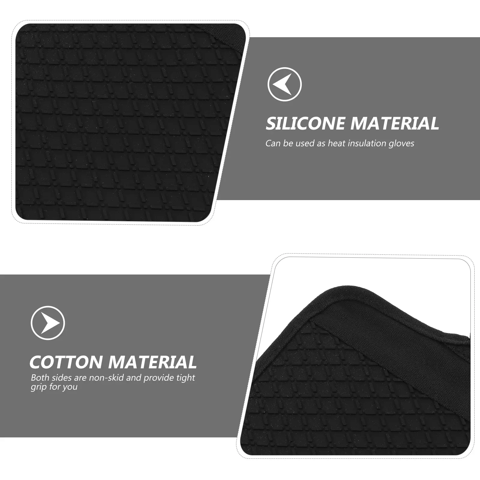 Insulation Pads Silicone Gloves Pot Holders Oven Mitts Silica Gel Heat Resistant Kitchen Hot