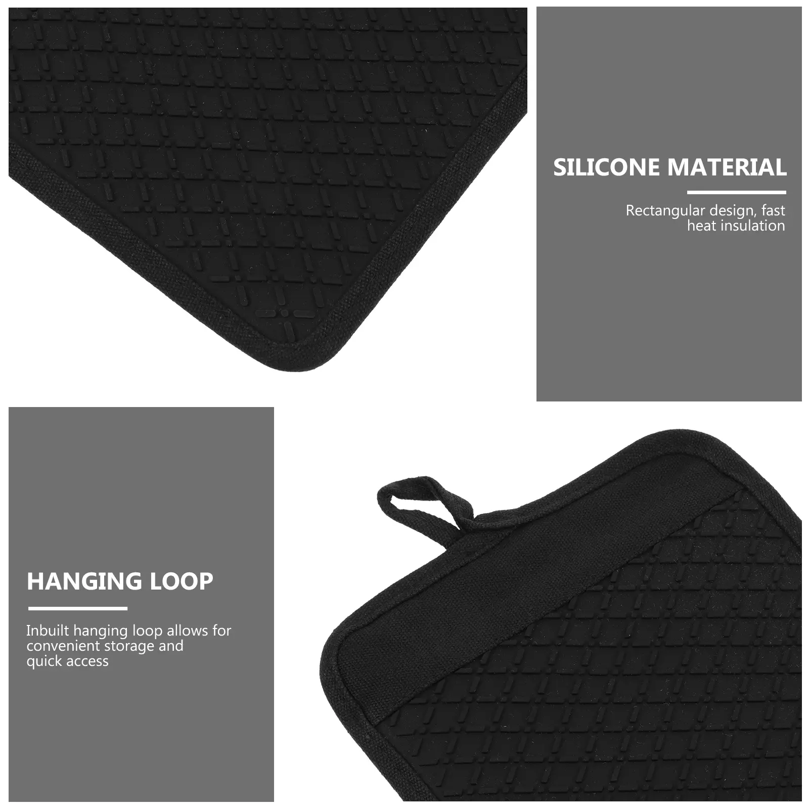 Insulation Pads Silicone Gloves Pot Holders Oven Mitts Silica Gel Heat Resistant Kitchen Hot