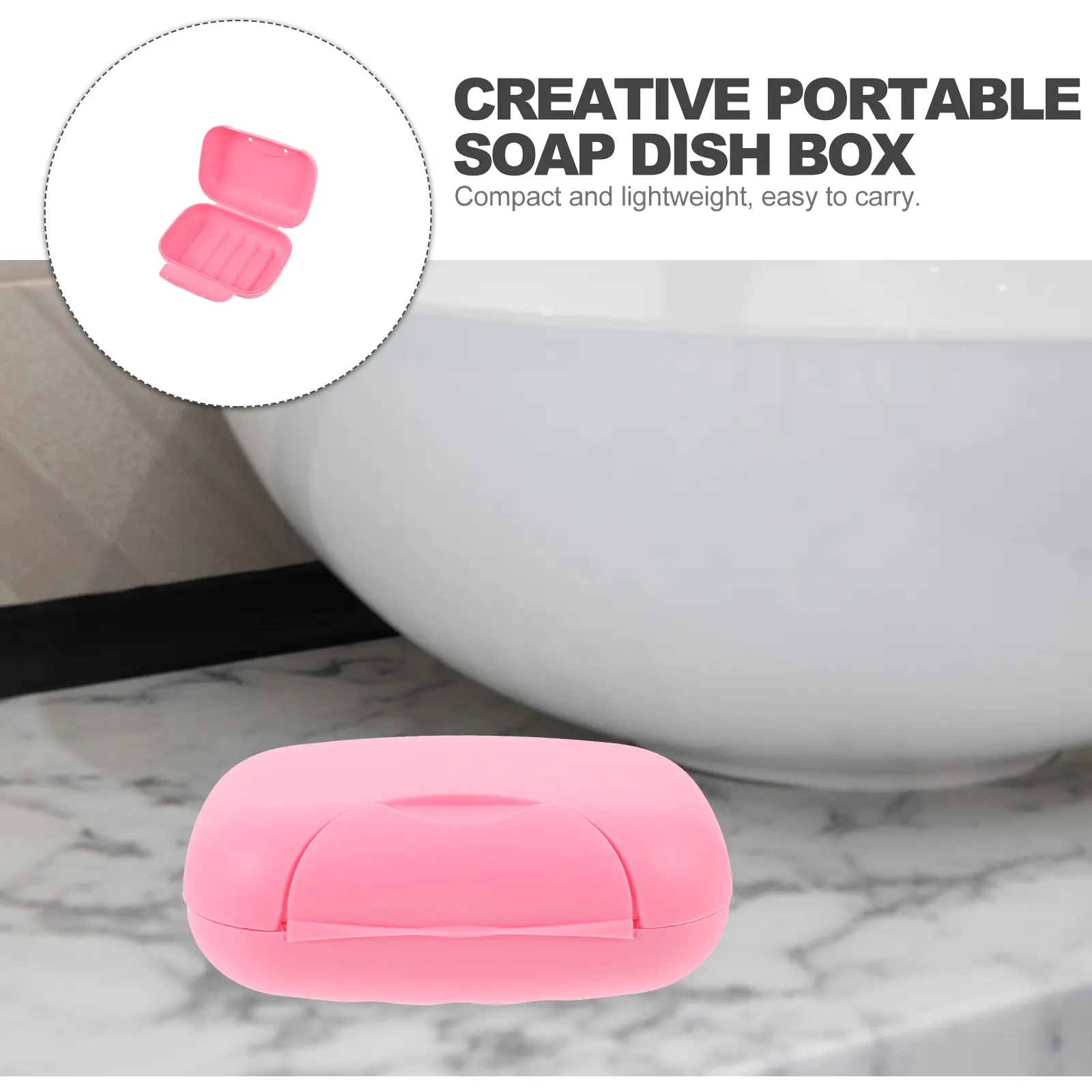 Portable Box 2PCS Leak Proof Dish Lid for Travel Camping Sealed Soap Container for Bathroom Hiking PP Plastic Soap