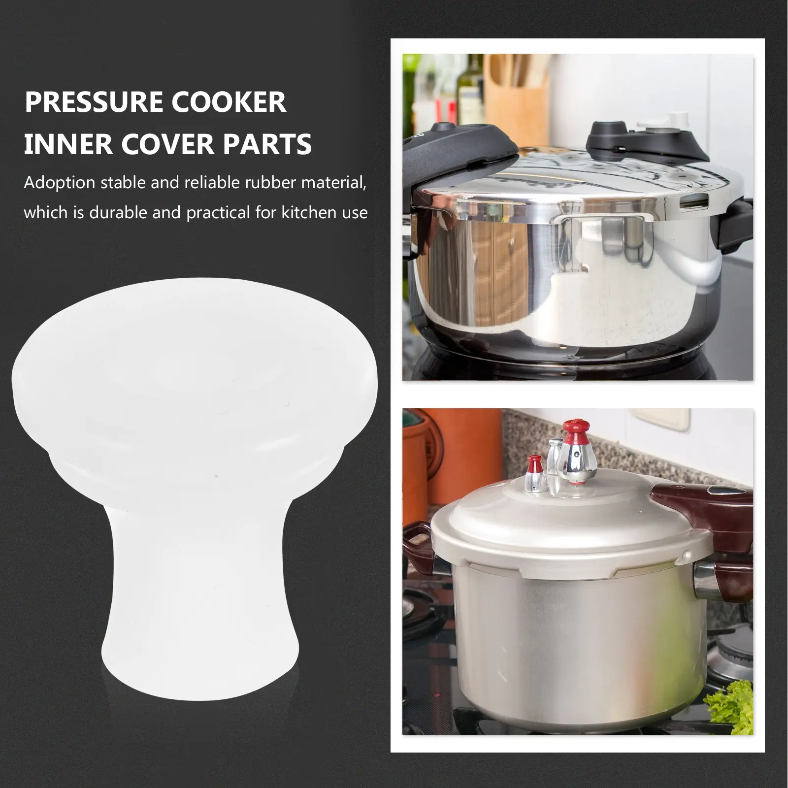 3pcs Electric Pressure Cooker Accessories 4L 5L 6L Dust-proof Rubber Washable Sealing Ring Locating Shaft Kitchen Parts