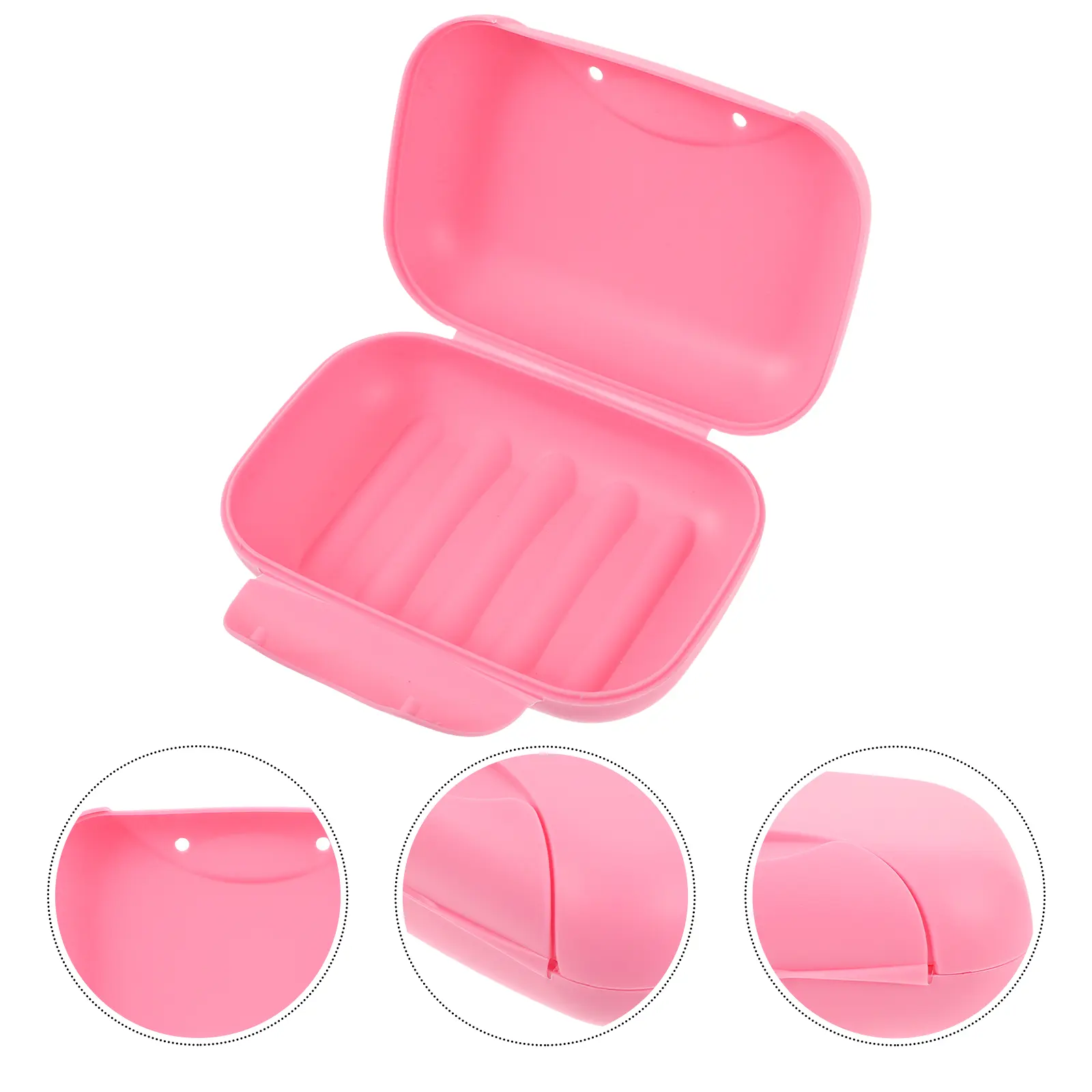 Portable Box 2PCS Leak Proof Dish Lid for Travel Camping Sealed Soap Container for Bathroom Hiking PP Plastic Soap