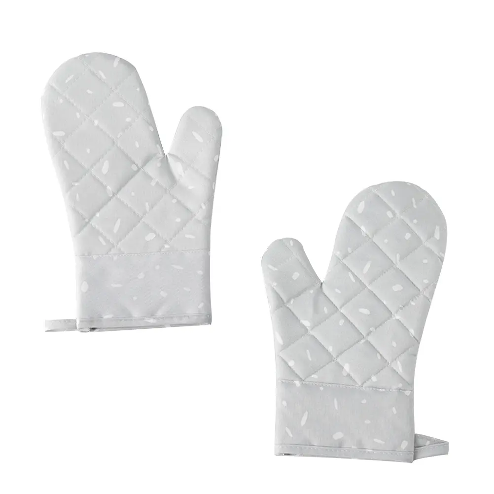 Heat Resistant Oven Gloves 500°F Insulated Microwave Mitts Silicone Non-Slip Cooking Baking Kitchen Accessories