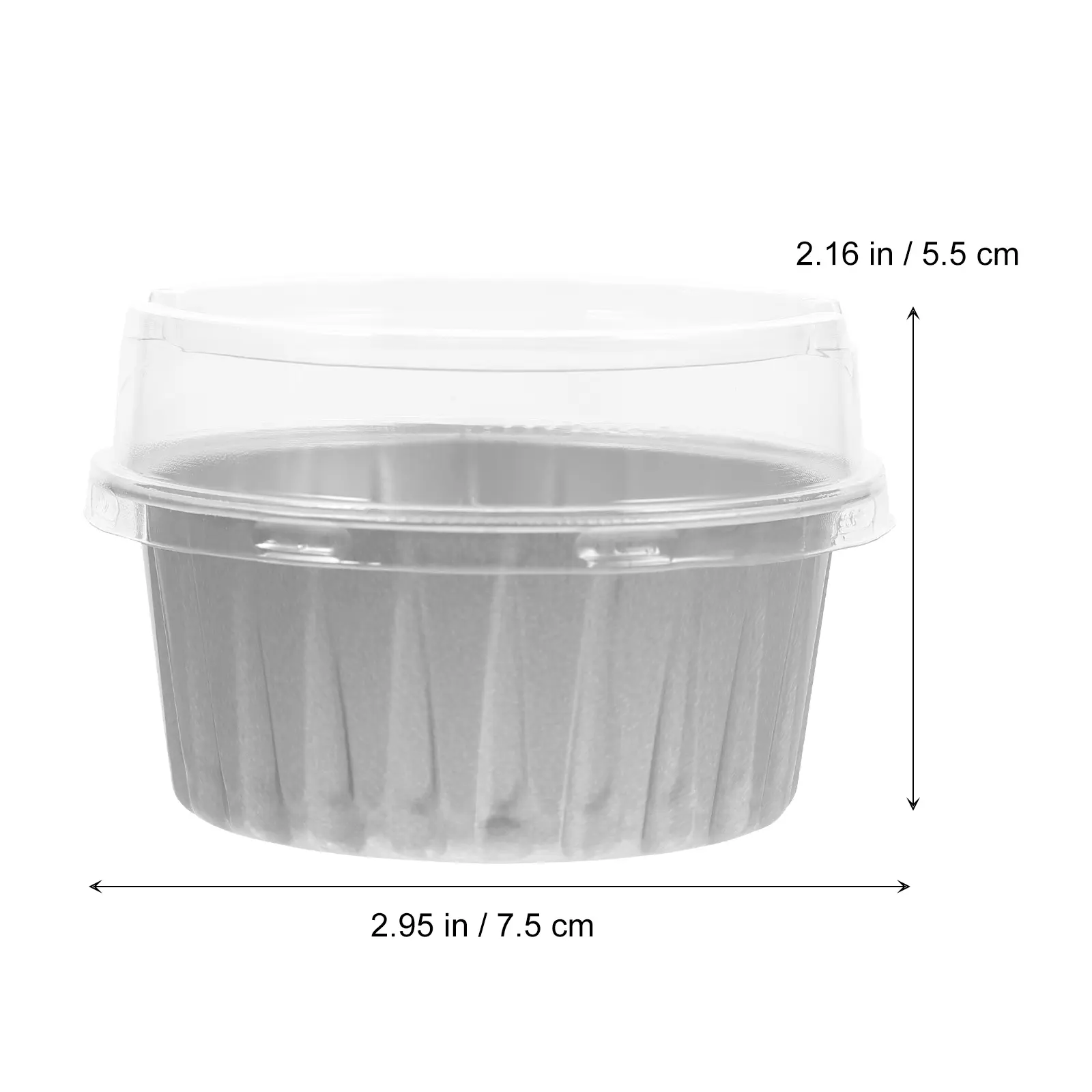 25 Pcs Cream Aluminum Cake Boxes Foil Cups Cake Boxes Pastry Dessert Containers Food Safe Hygienic Home Supermarket