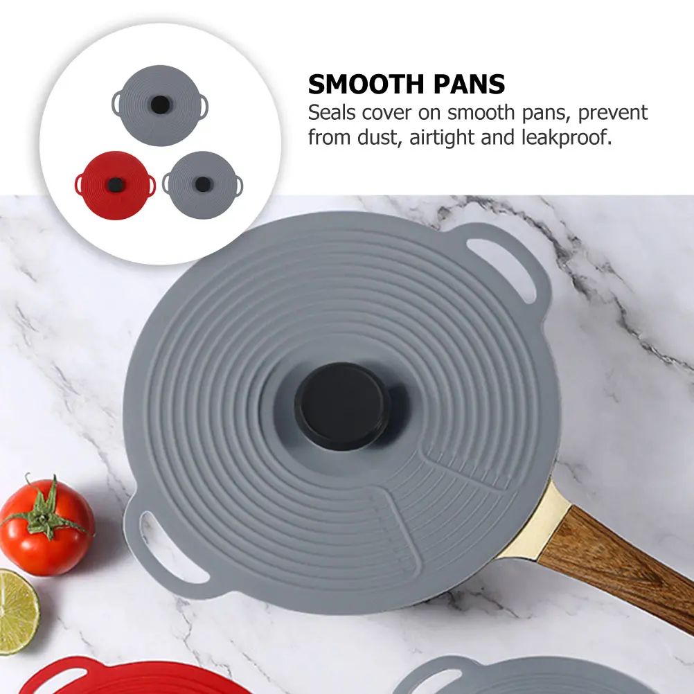 3pcs Silicone Fresh Cover Food Containers Lids Dust-proof Airtight Reusable Double-color Black Kitchen Cookware Parts