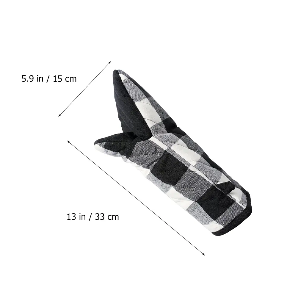 Cotton Heat Resistant Gloves Set Microwave Pad Oven Mitts Safe Storage Kitchen Supplies Cake Shop Bakery Food Factory