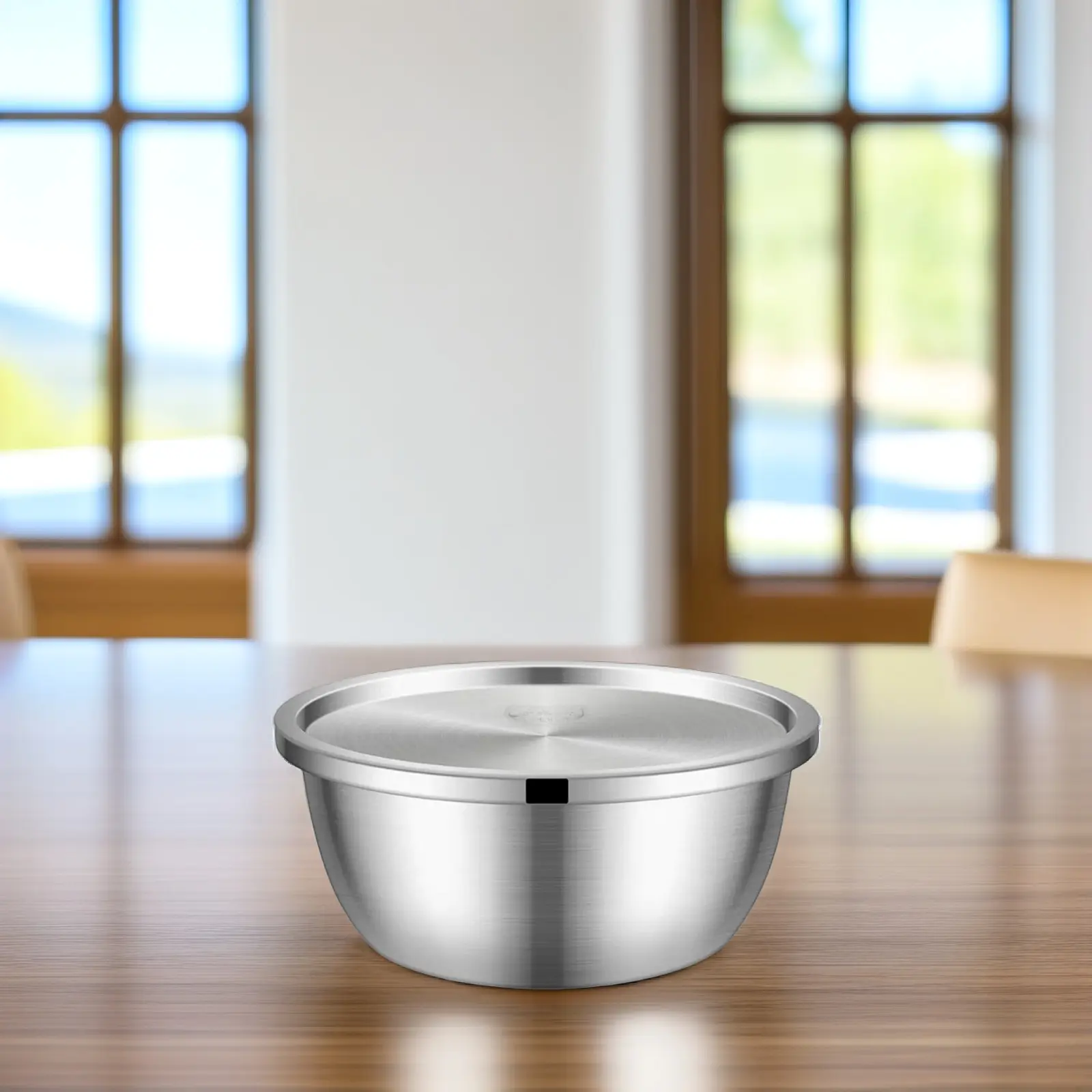 Stainless Steel Pot 304 Mixing Bowl Kitchen Container 24cm Salad Basin Egg Beater Food Storage Baking Tool Lightweight Soup
