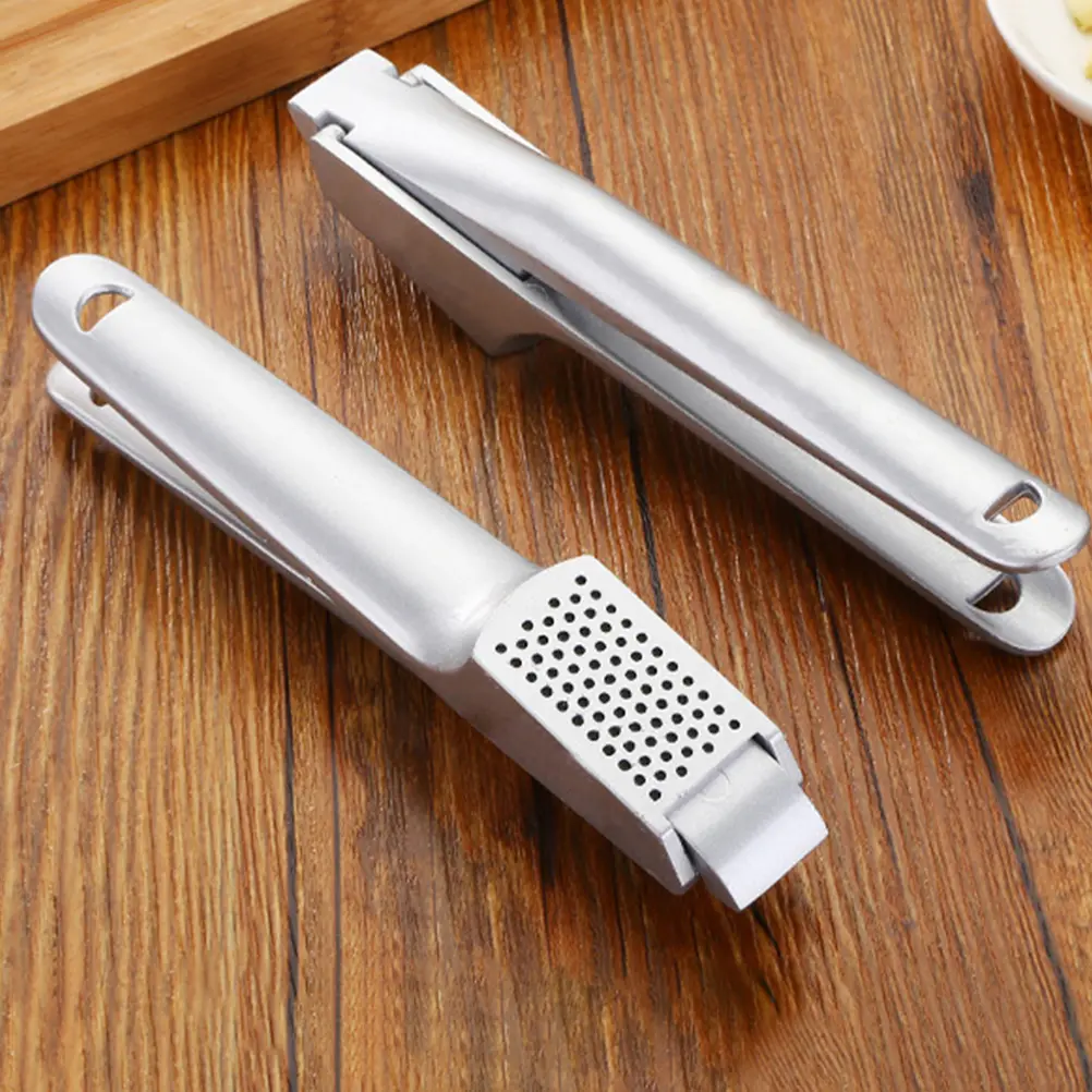 Premium Aluminum Alloy Garlic Press Masher Tool Household Manual Crusher Detachable Mincing Chopper for Kitchen Cooking