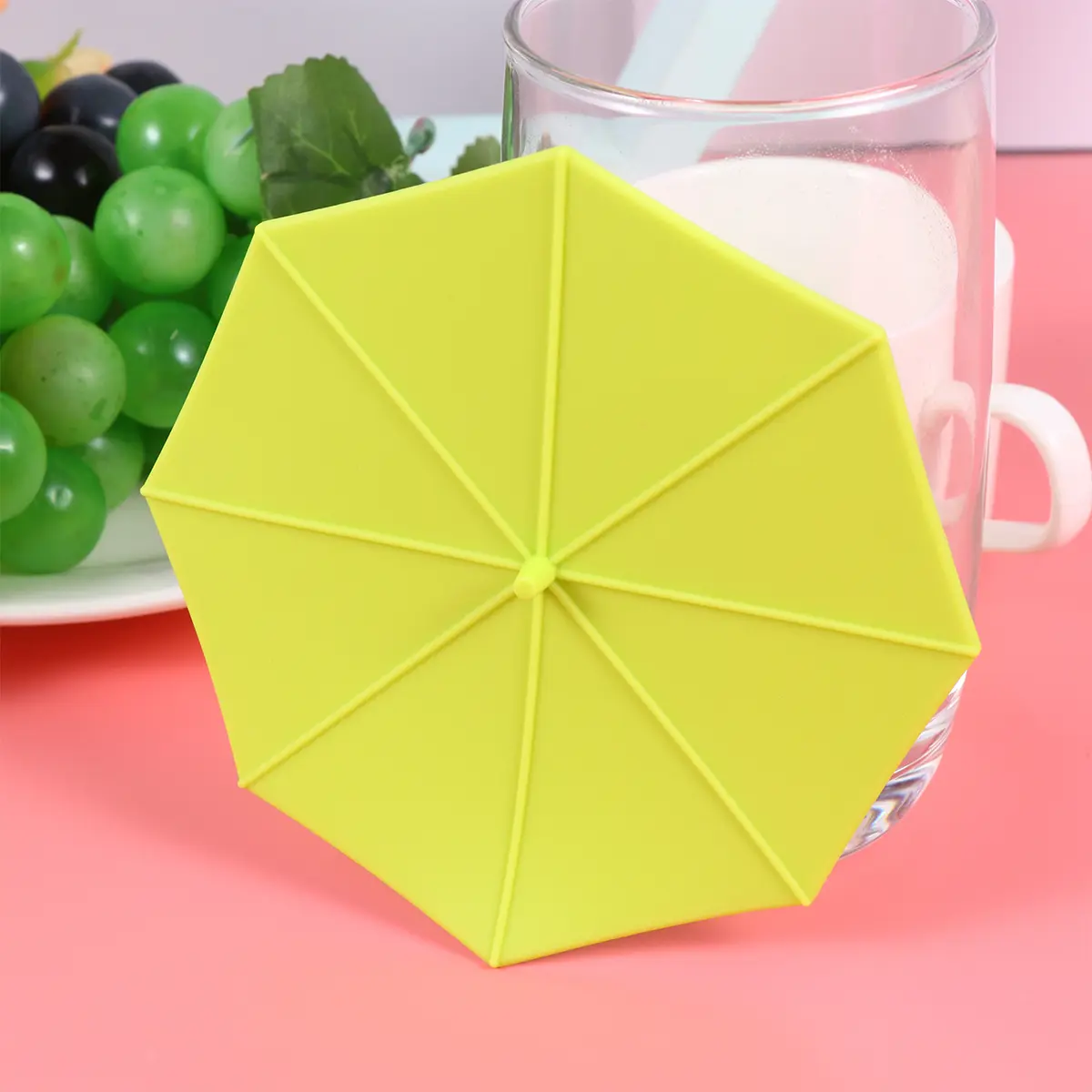 4 Pcs Silicone Cup Lid Spill Stopper Cover Tumbler Beverage Lids Replacement Mug