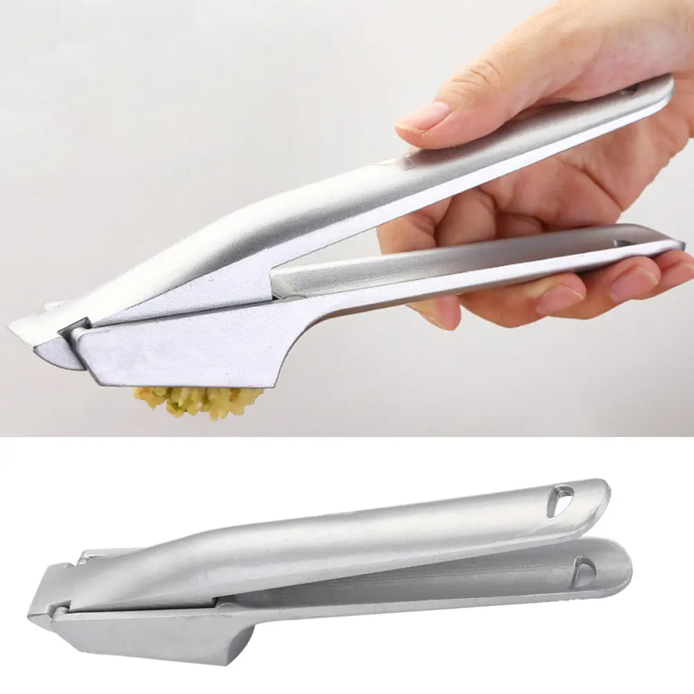 Premium Aluminum Alloy Garlic Press Masher Tool Household Manual Crusher Detachable Mincing Chopper for Kitchen Cooking