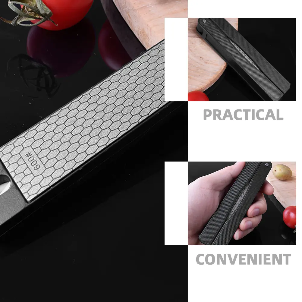 Portable Knife Sharpener Stone Ergonomic Corundum Multi Function Sharpening Tool Kitchen Supplies Household Scissor
