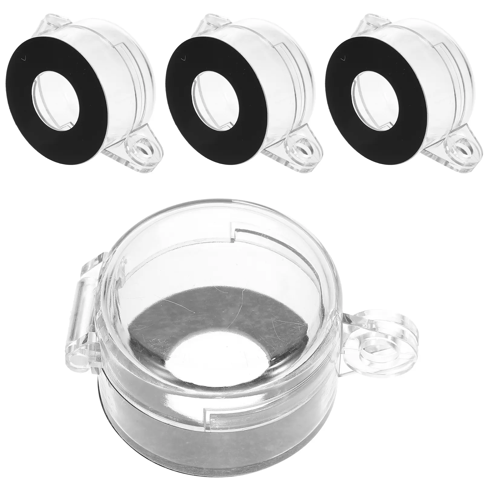 4pcs 22mm Emergency Stop Button Cover Transparent Switch Protector 50x32 Plastic Safety Guard Kitchen Bar Accessories
