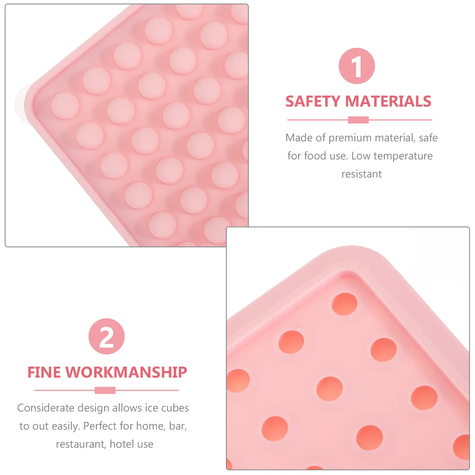 2pcs Ice Mold Mold Shaped Trays with Lid for Freezer Creative Round DIY Kitchen Mini Ice Making Tray Tool Easy Clean
