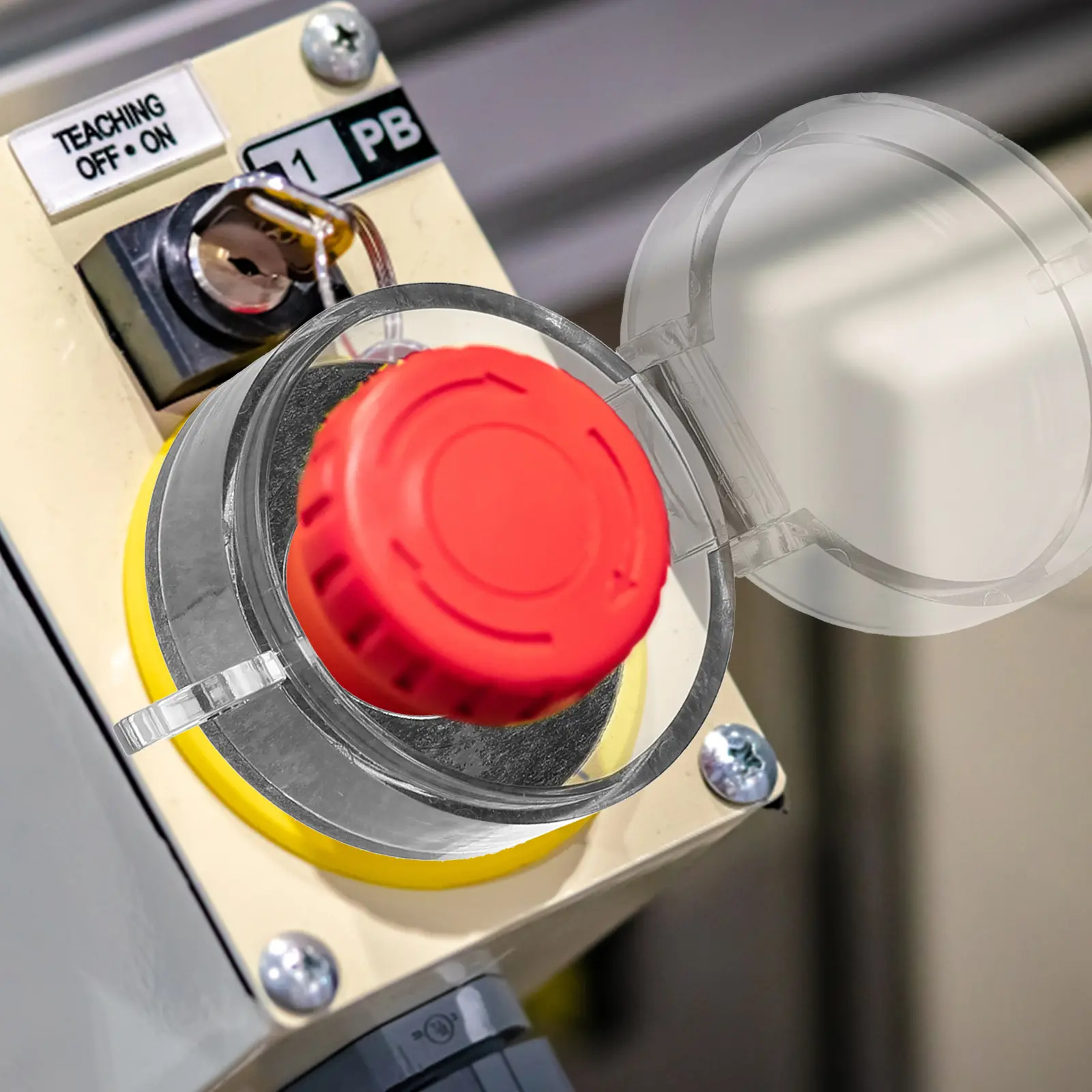 4pcs 22mm Emergency Stop Button Cover Transparent Switch Protector 50x32 Plastic Safety Guard Kitchen Bar Accessories