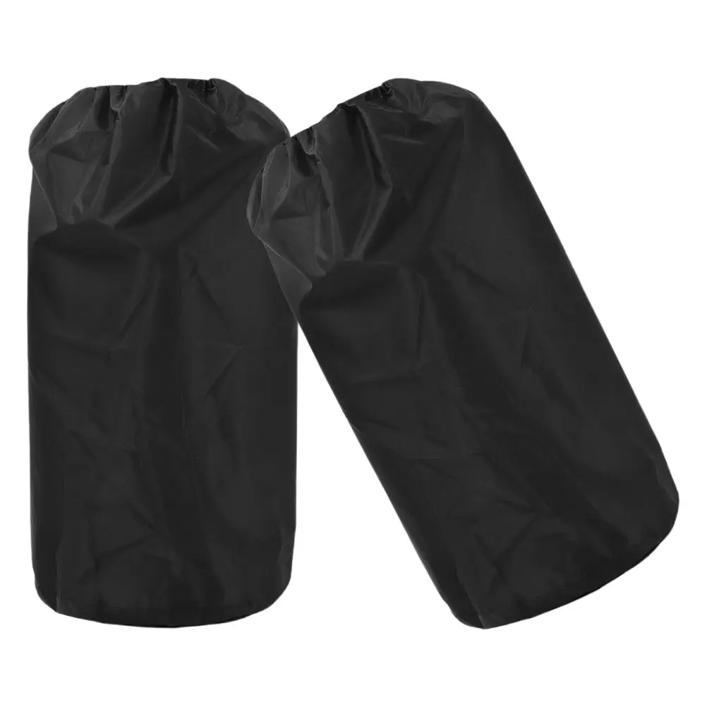 2pcs Gas Tank Cover Camping Bbq 210d Oxford Cloth Black Heavy Duty Propane Grill Protective Outdoor Waterproof Dustproof Uv