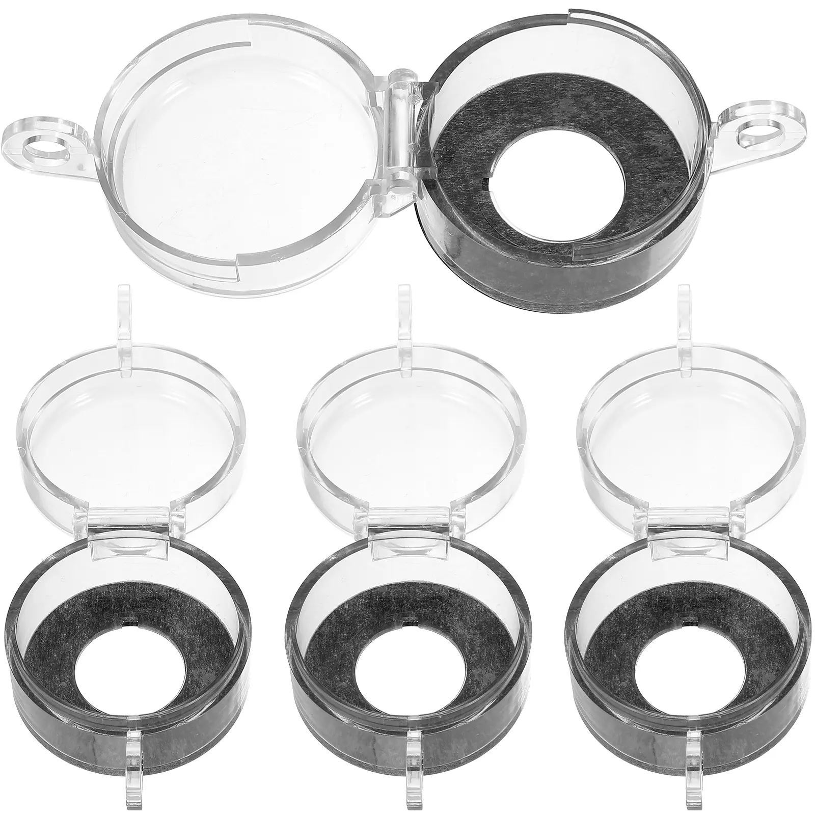 4pcs 22mm Emergency Stop Button Cover Transparent Switch Protector 50x32 Plastic Safety Guard Kitchen Bar Accessories