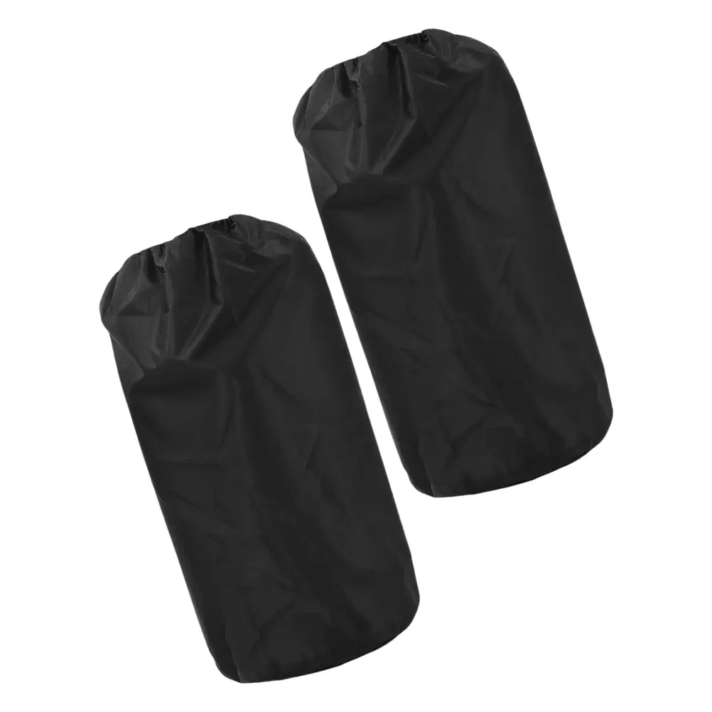 2pcs Gas Tank Cover Camping Bbq 210d Oxford Cloth Black Heavy Duty Propane Grill Protective Outdoor Waterproof Dustproof Uv