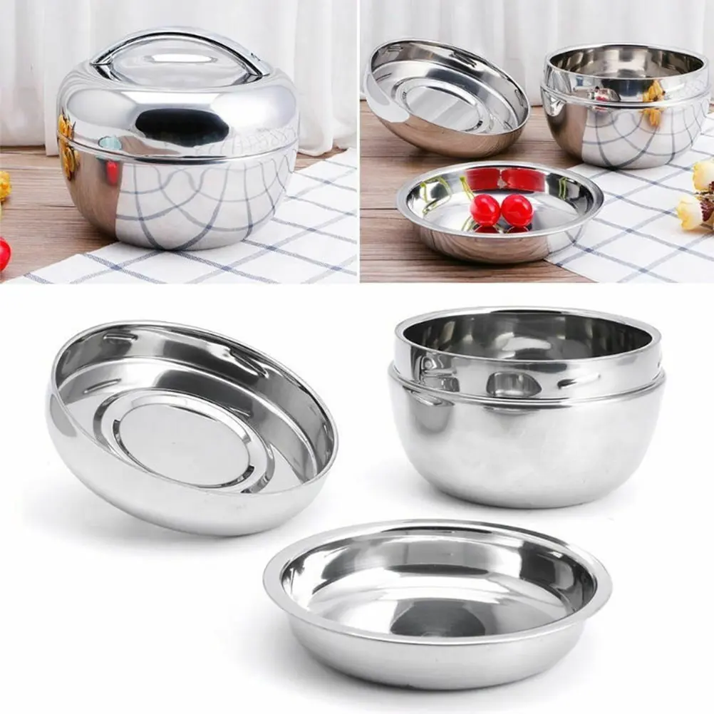 Stainless Steel Lunch Box Heat Preservation Food Container With Lattice Design Keeping Warm Food Accessories