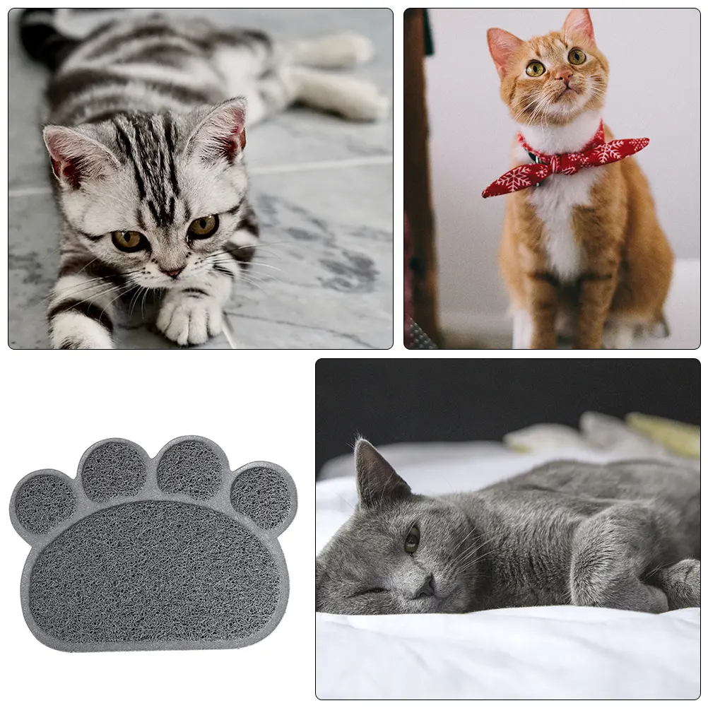 2Pcs Pet Feeding Mat Dog Cat Food Bowl Pad Non skid Waterproof Durable PVC Kitchen Use Heat Insulation Anti scalding Pet
