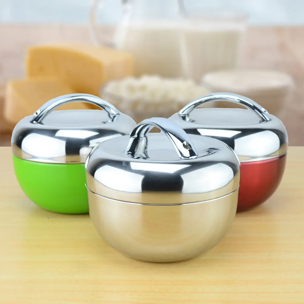 Stainless Steel Lunch Box Heat Preservation Food Container With Lattice Design Keeping Warm Food Accessories