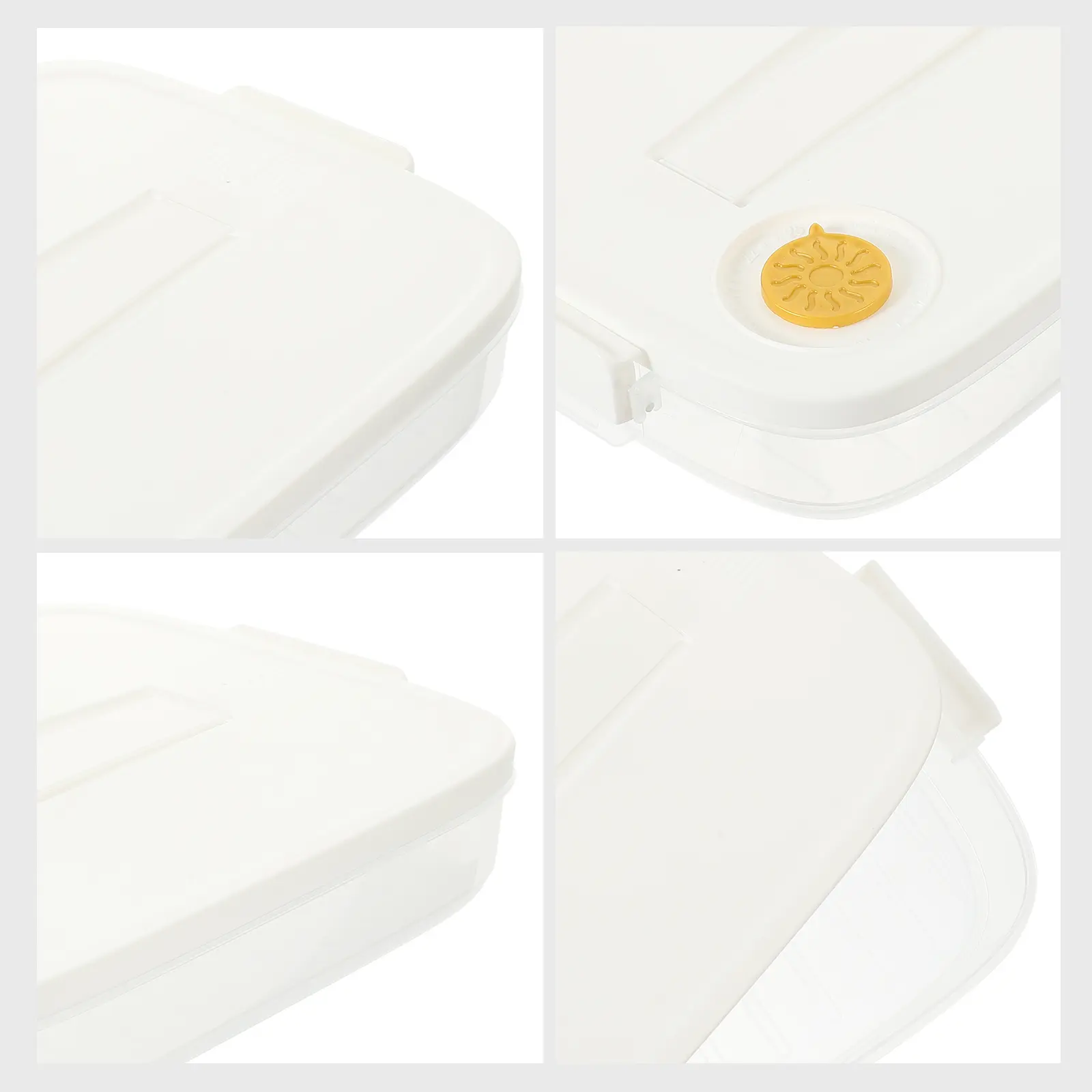 70pcs Food Grade Fresh keeping Box Cream White Single Layer Lid Fridge Freezer Storage Container for Dumplings Refrigerator