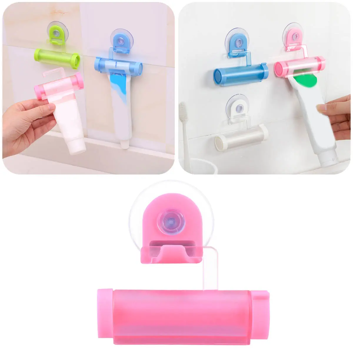 Toothpaste Squeezer Roller Reusable Manual Tube Holder Yellow Color Space Saving Economical Household Use Fits All Tubes