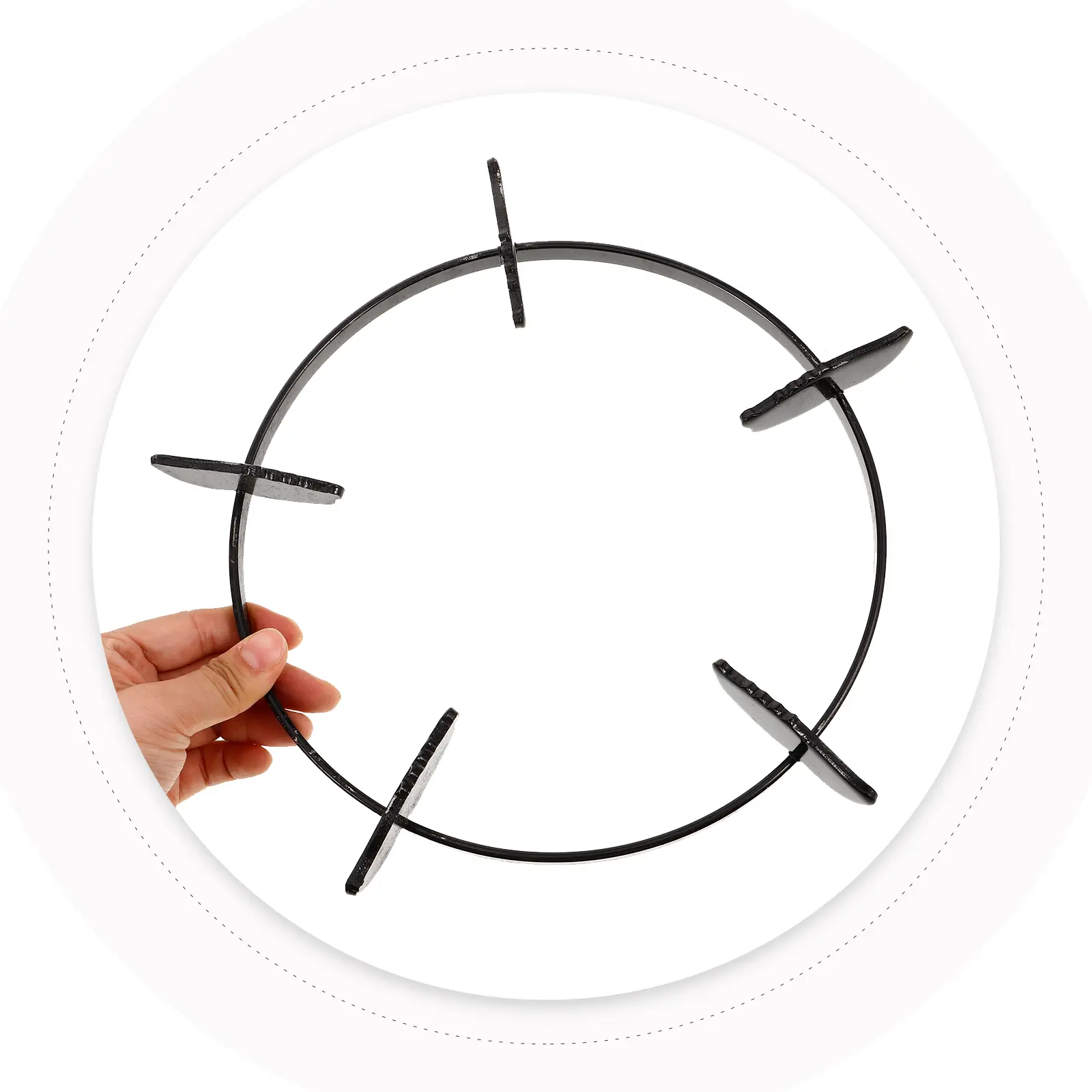 Stove Stand Wok Holder 22.6cm Durable Cooking Pot Support Gas Stove Bracket Anti Slip Rack Kitchen Accessories