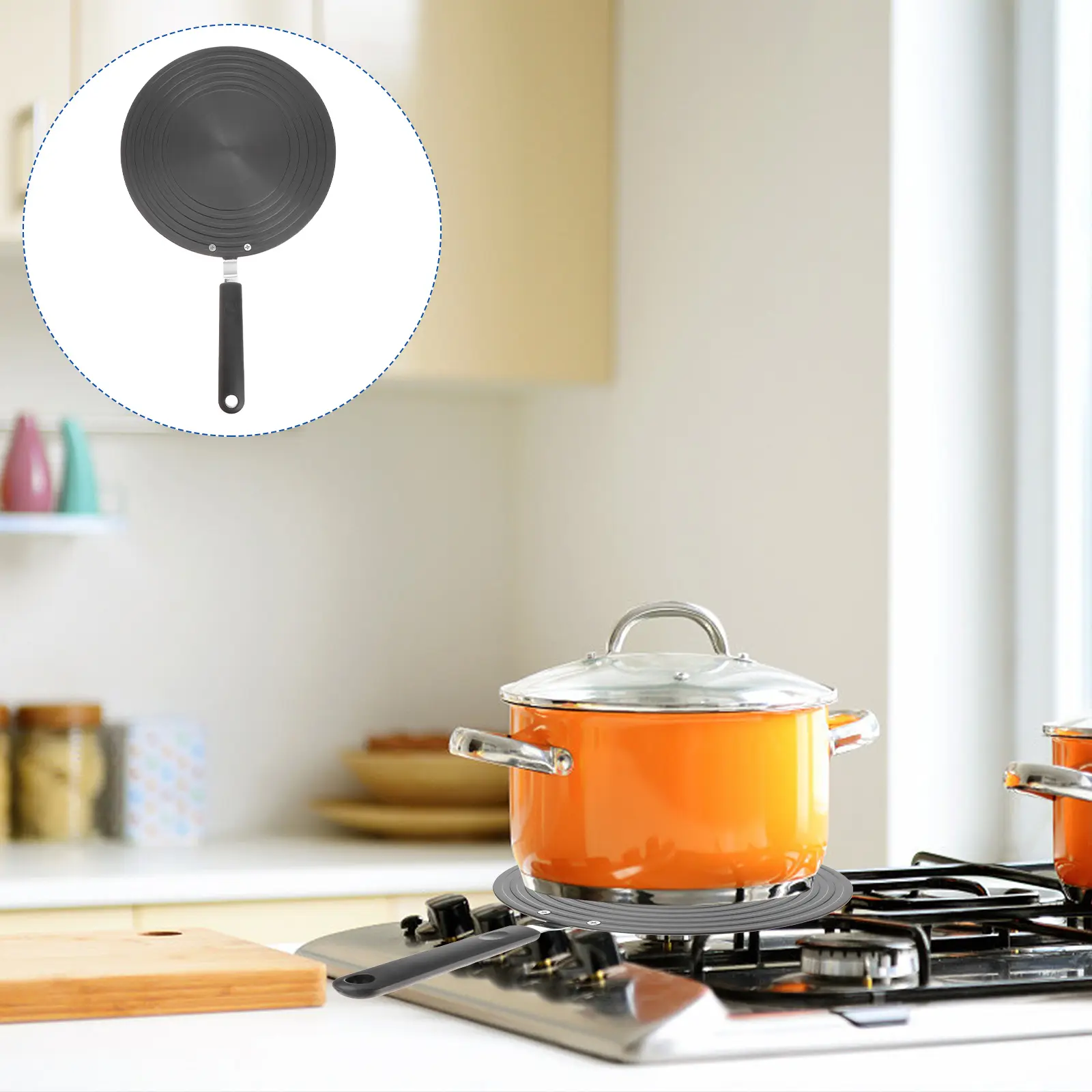 Defrosting Tray Heat Conduction Plate Gas Stove Diffuser Kitchen Accessory Black Parts Multi-functional Thawing