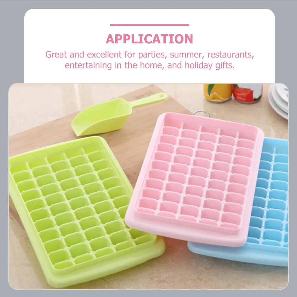55 grid Ice Tray Mold Plastic Cube Kitchen Refrigerator Slow Melting Easy Cleaning Elegant Safe Ice Maker