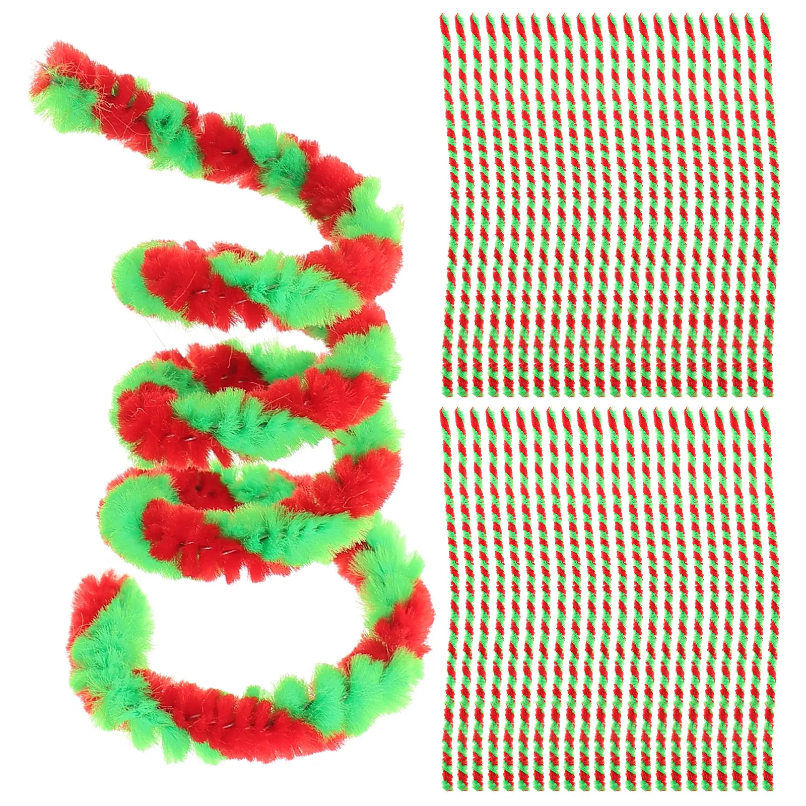50 Pcs Two color Torsion Bars Kids Pipe Cleaners Craft Chenille Stems Twisting Sticks DIY Educational Toys Art Projects