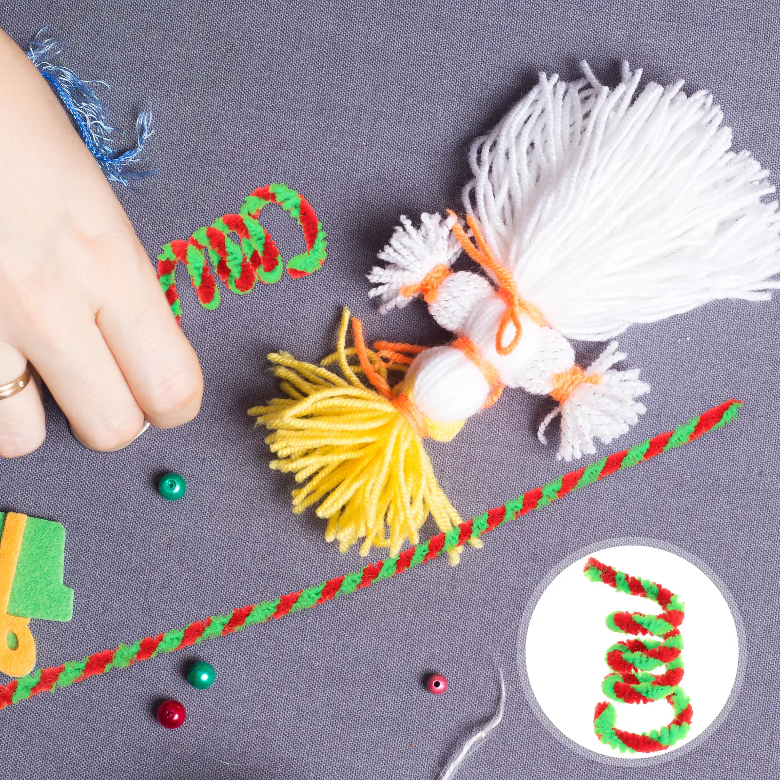 50 Pcs Two color Torsion Bars Kids Pipe Cleaners Craft Chenille Stems Twisting Sticks DIY Educational Toys Art Projects