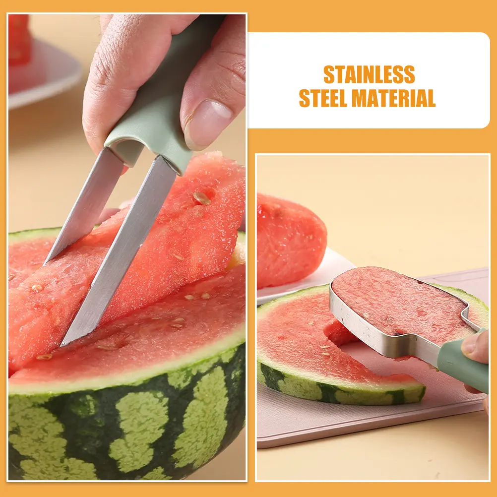 Watermelon Cutting Artifact Fruits Slicing Tool Chopper Multi Functional Fork Splitter Folding