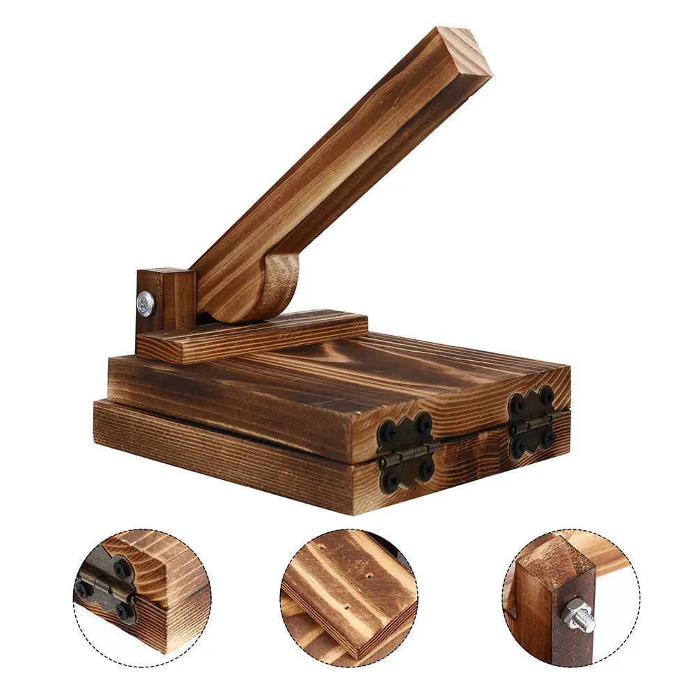 2 Pcs Dumpling Wrapper Mold Presser Machine Maker Tool Wood Making Baby Kitchen Moulds for Household