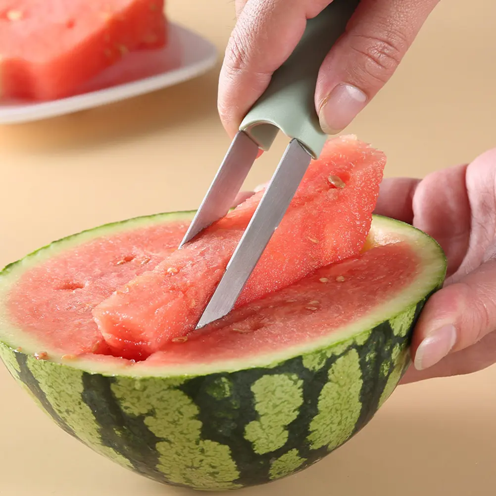 Watermelon Cutting Artifact Fruits Slicing Tool Chopper Multi Functional Fork Splitter Folding