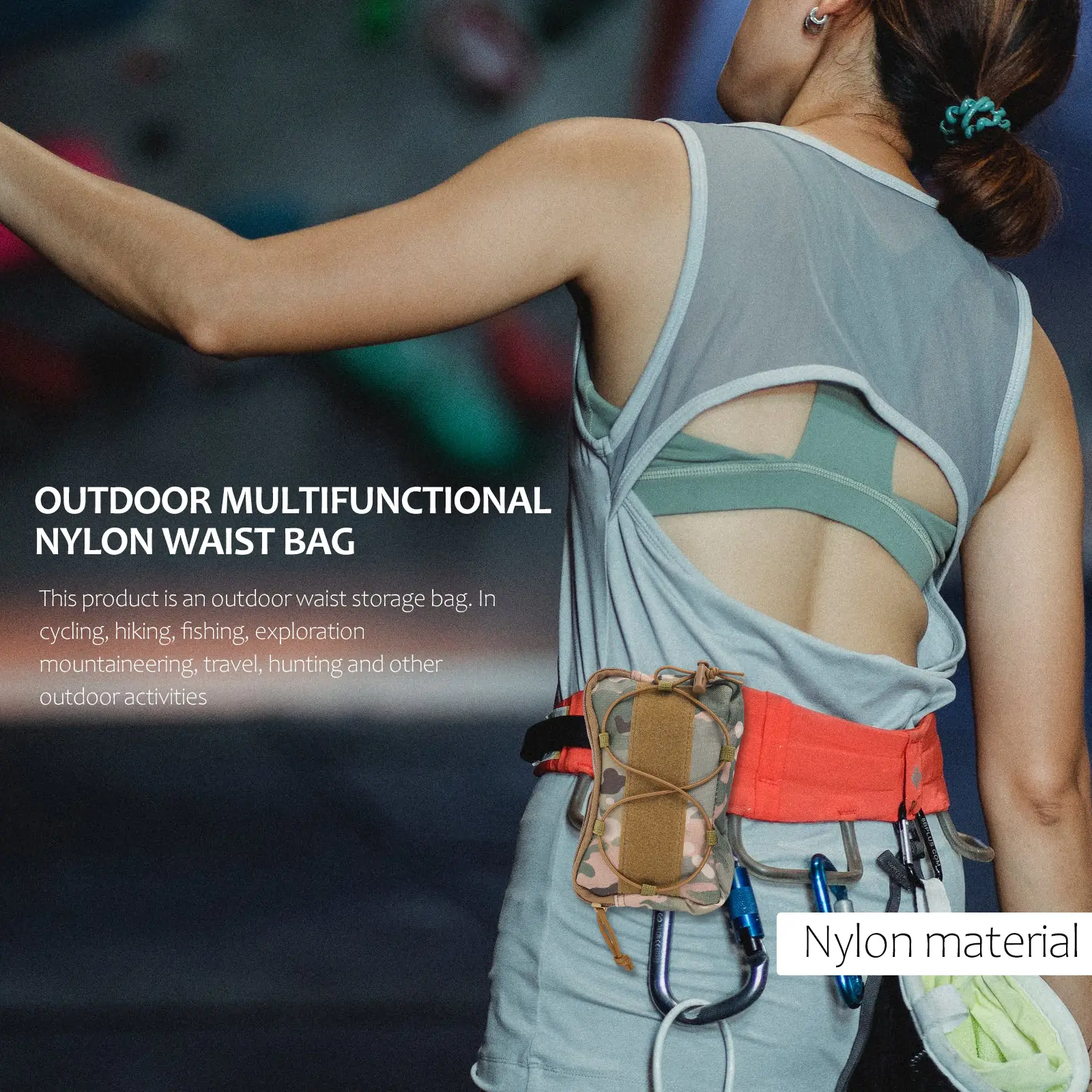 Mini Headphones Waist Bag Black Small Change Multi Functional Fannypacks Outdoor Sports Coin Bag Travel Pouch Storage