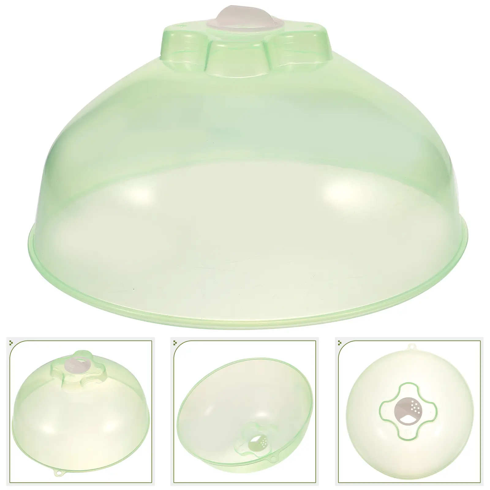 Microwave Food Cover Transparent PP Bugs Flies Proof Easy Plates Bowls Platters Steam Cooking Tent Kitchen Bar
