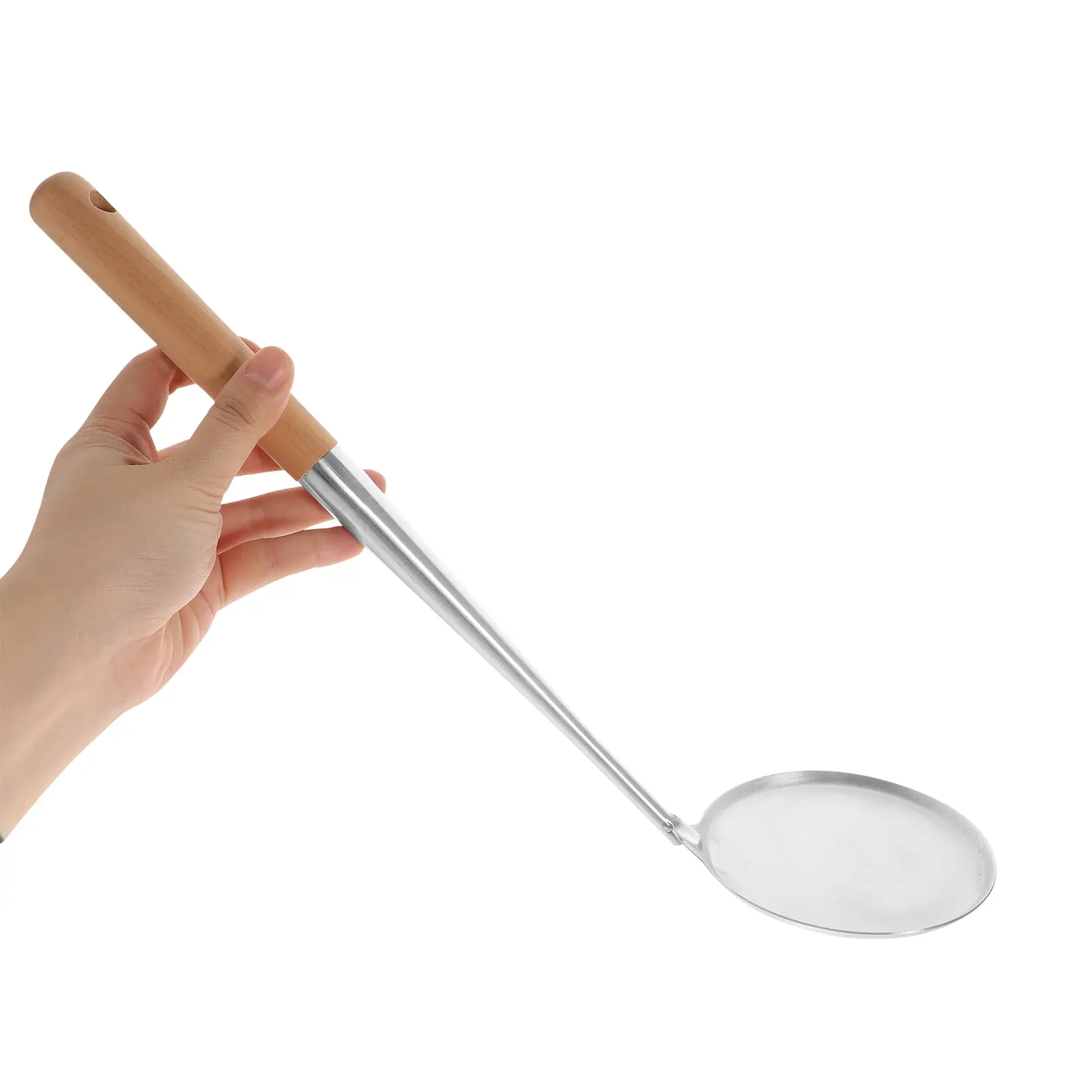 Oil Cake Mold Nonstick Frying Spoon Kitchen Snack Tool Stainless Steel Wood Handle Cooking Accessories Practical Home