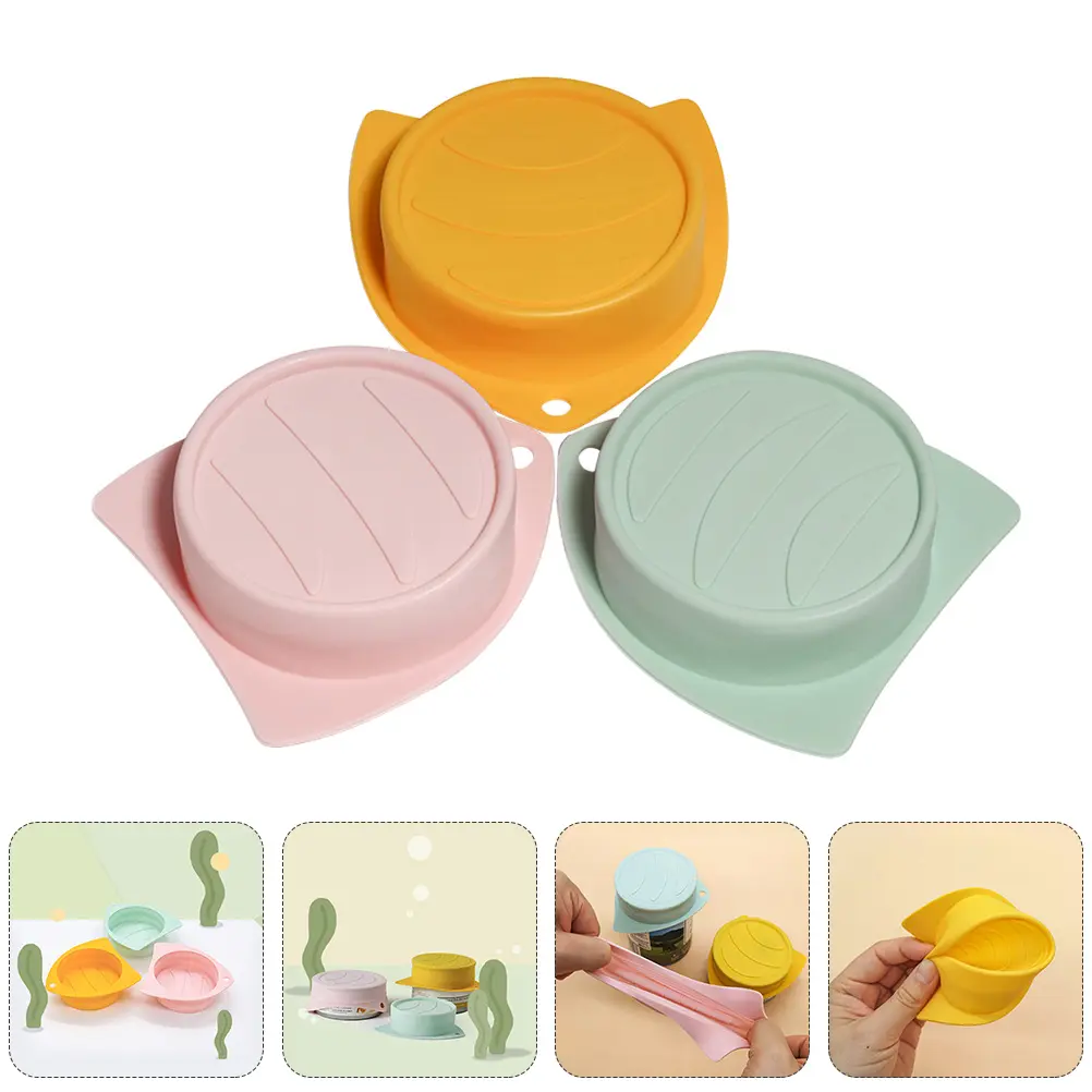 3 Pcs Pet Can Lid Lids for Canned Food Pets Universal Dog Covers Reusable Sealing