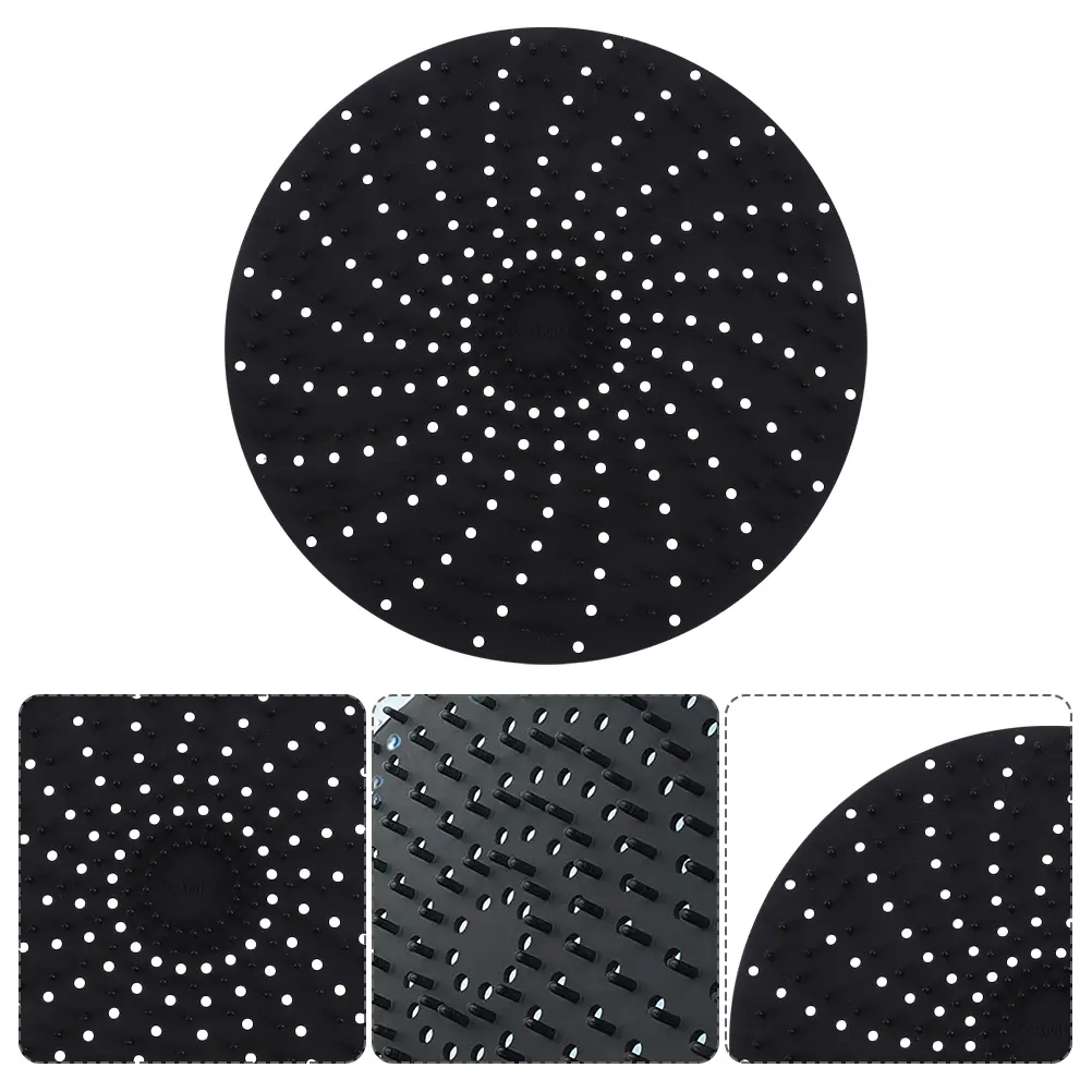 2 Pcs Silicone Lining Reusable Air Fryer Mat Hollow Design Baking Liners Steamer Silica Gel