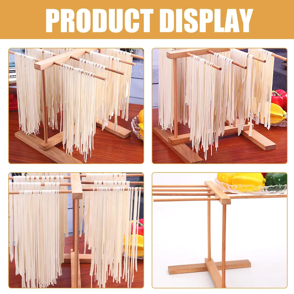 Pasta Drying Rack Reusable Hanging Noodle Stand Portable Wood Tool Compact Kitchen Gadgets Baking Pastry Accessories