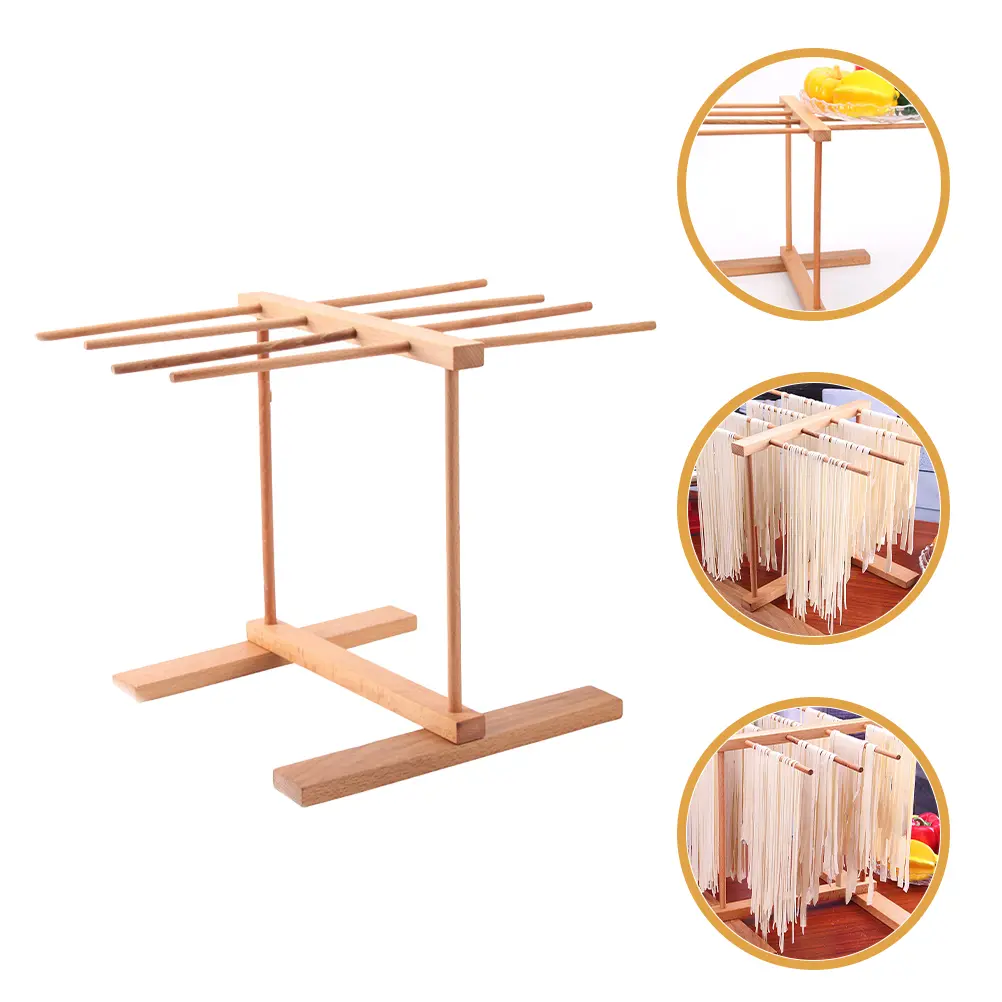 Pasta Drying Rack Reusable Hanging Noodle Stand Portable Wood Tool Compact Kitchen Gadgets Baking Pastry Accessories