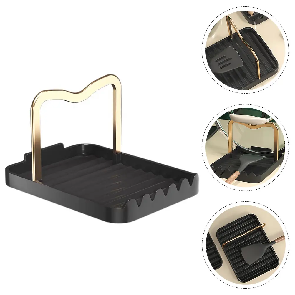 Lid Spoon Pot Holder Stove St Kitchen Counter Gadgets Cover Modern Aluminum Storage Rack Pan Cover Rest for Kitchen
