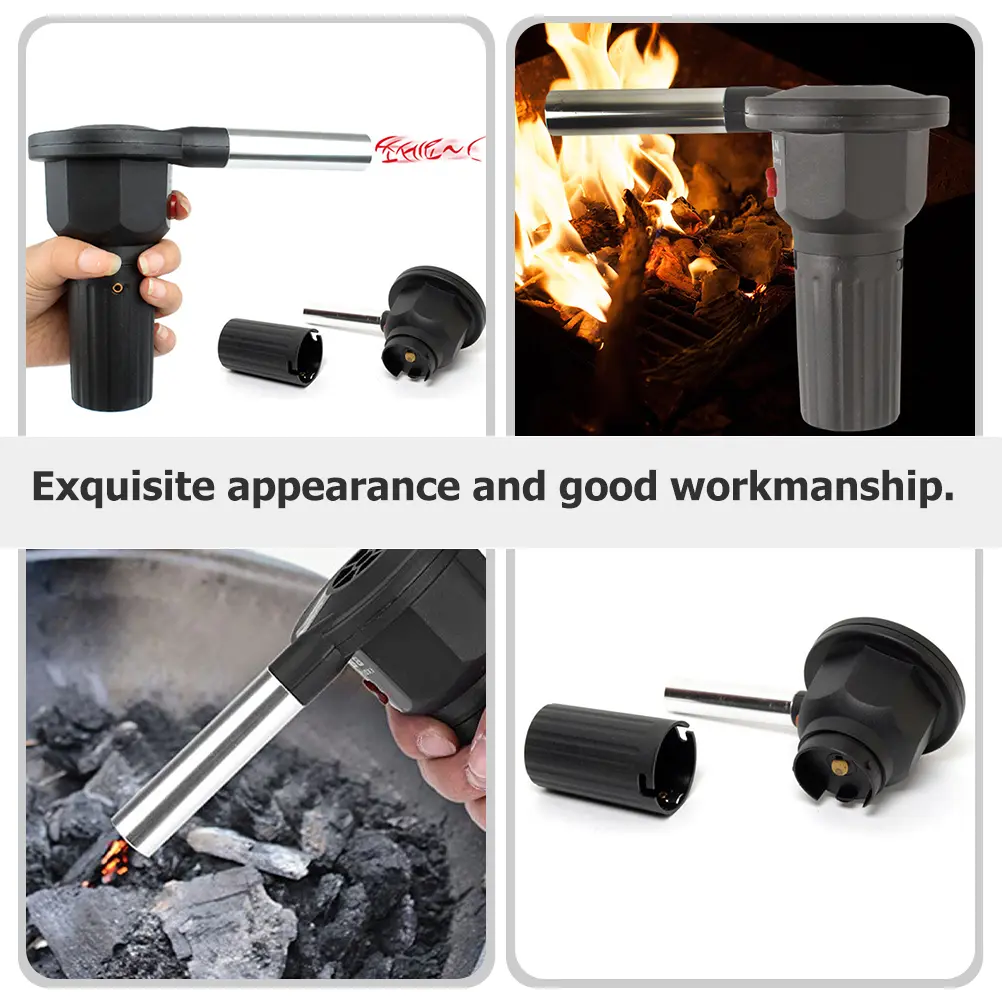 Portable BBQ Blower Fan Lightweight Electric Grill Air Blower Tool Camping Supply Picnic Party Practical Aluminum ABS