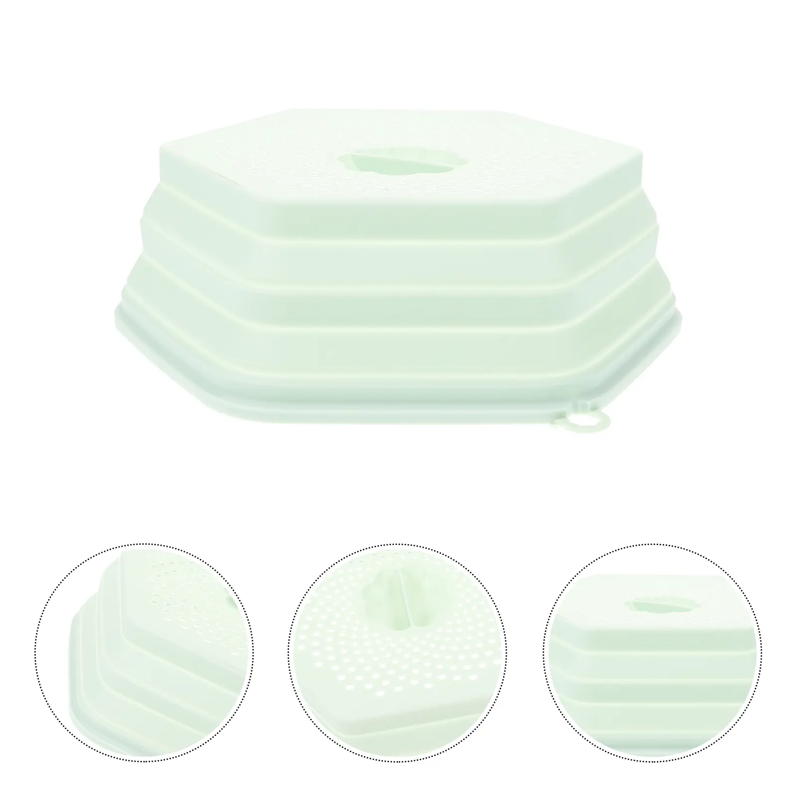 Microwave Splatter Cover Food Cover for Oven Silicone Bowl Reusable Green Microwave Plate Covers Heating Food Kitchen Bar