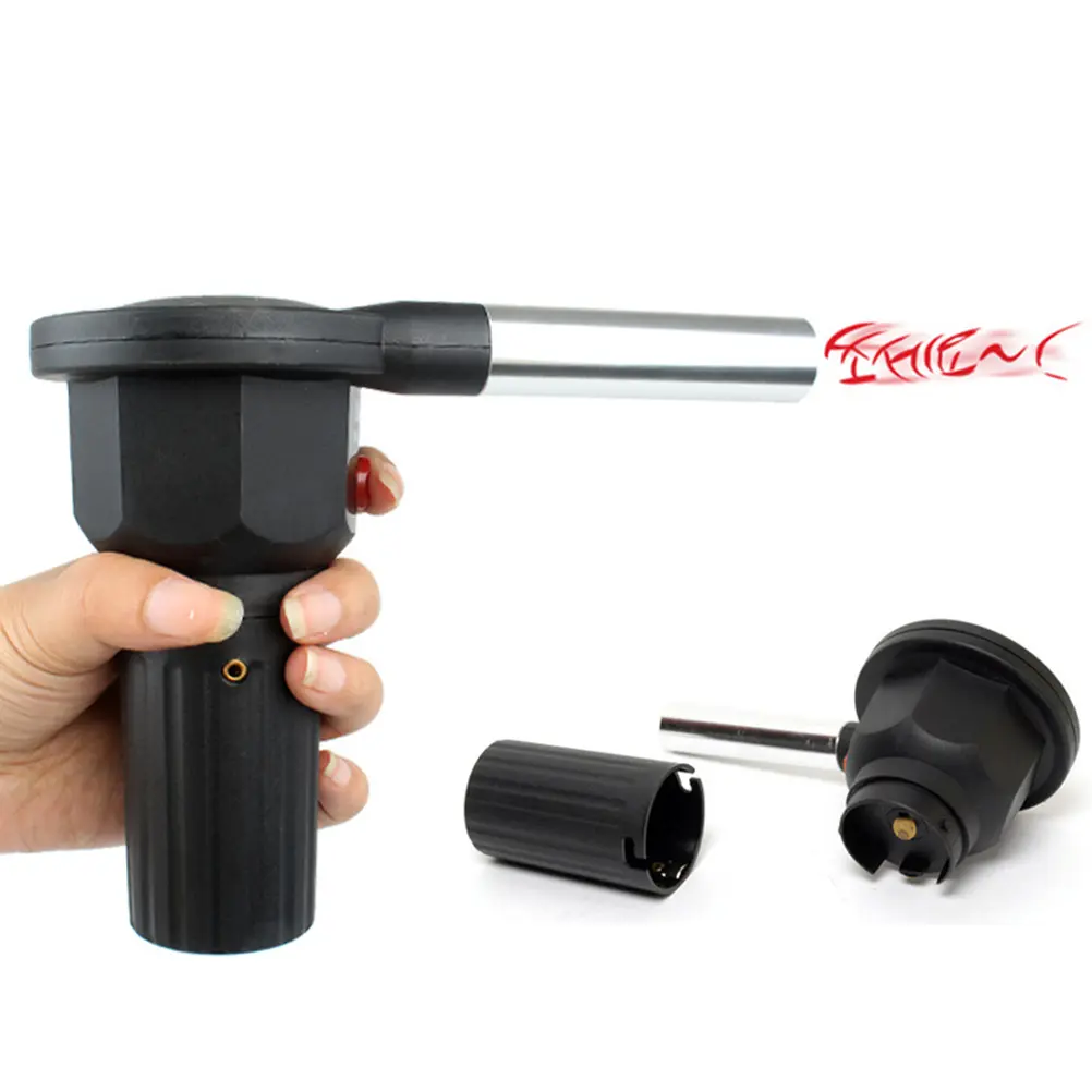 Portable BBQ Blower Fan Lightweight Electric Grill Air Blower Tool Camping Supply Picnic Party Practical Aluminum ABS
