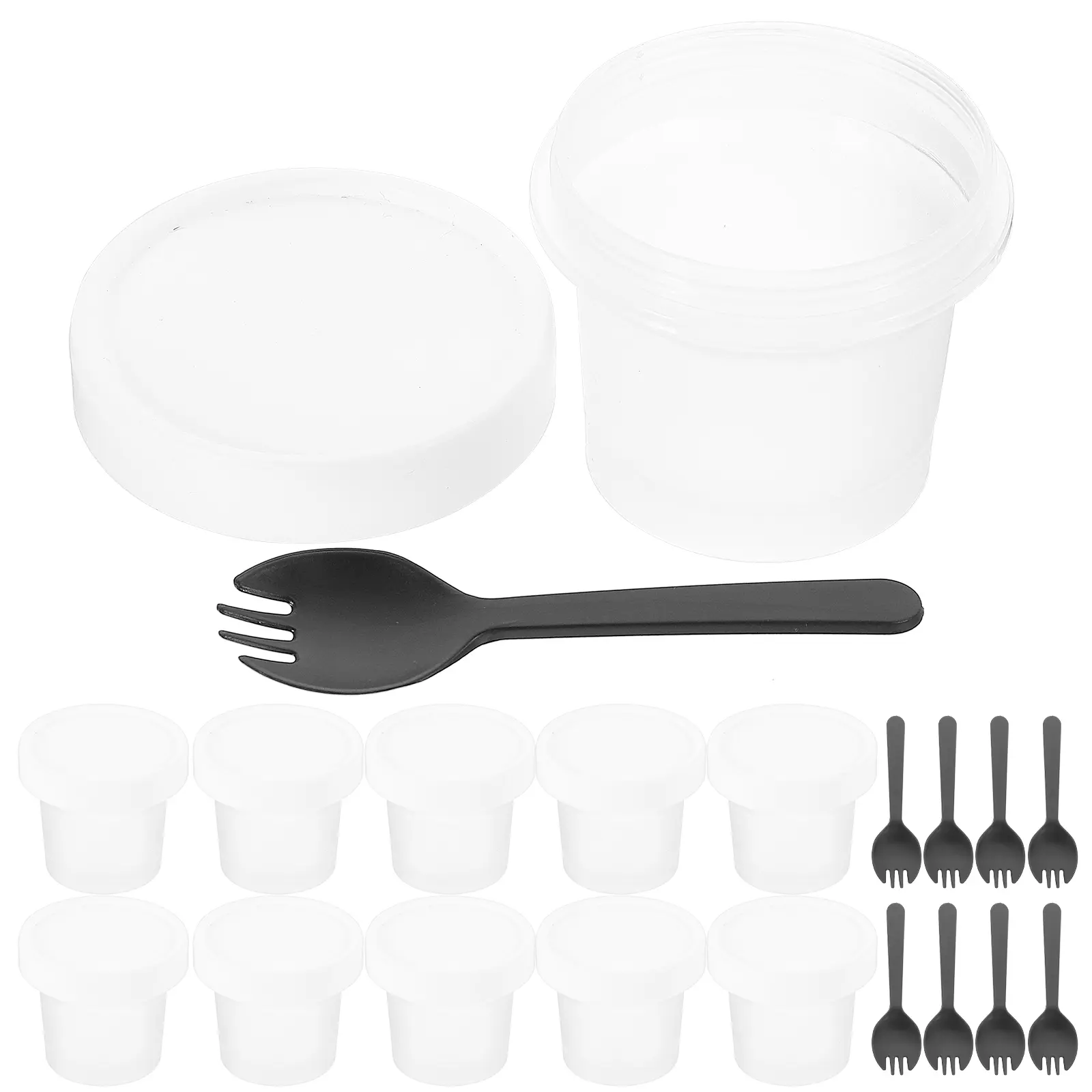 Mousse Cup Sets Disposable Dessert Cups Transparent Jelly Chocolate Yogurt Disposable Mousse Tray Square Pudding Trays